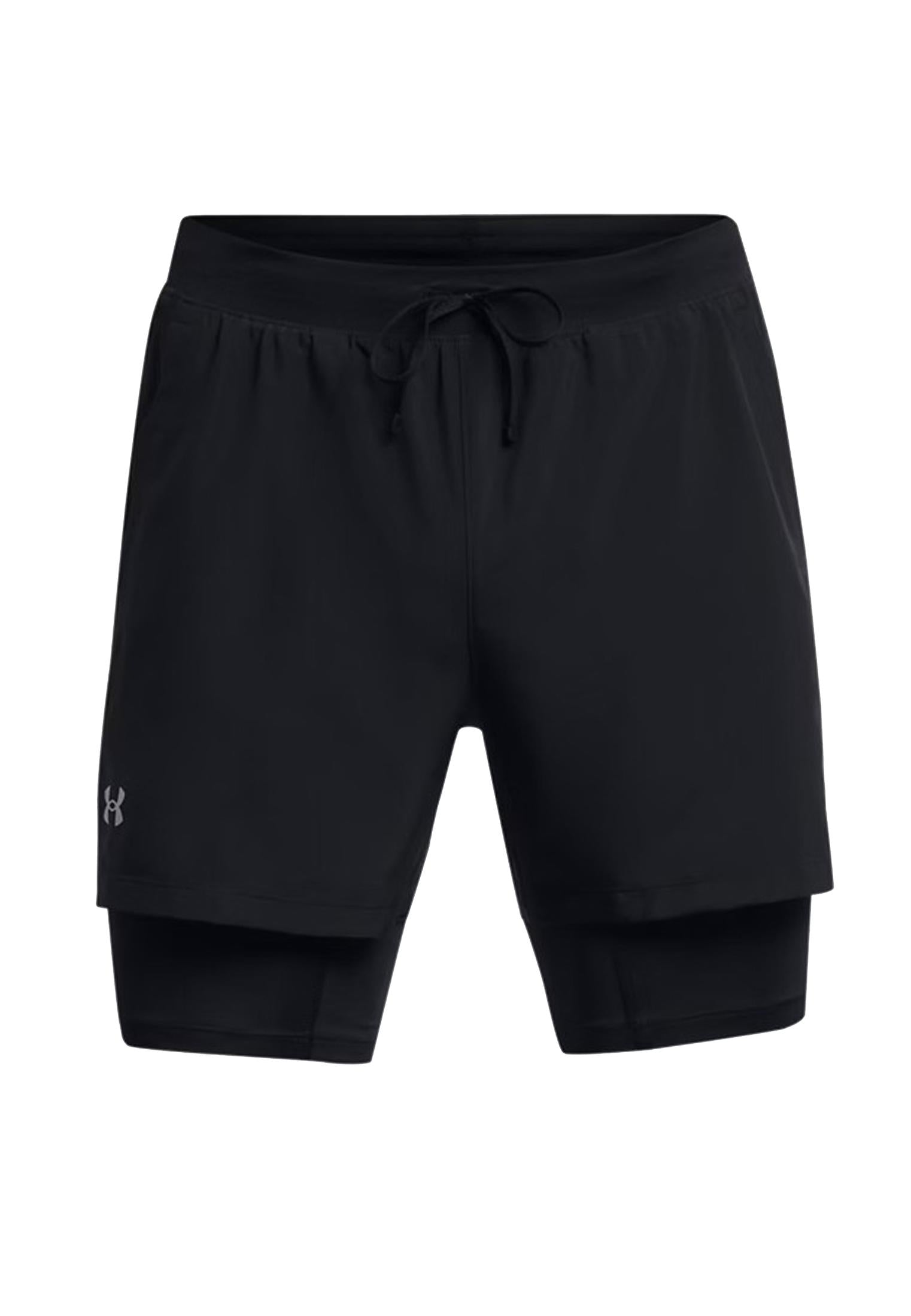 Pantaloncini doppi shorts sportivi allenamento neri Launch Under Armour A25 77-1382640 00010001 UNDER ARMOUR 