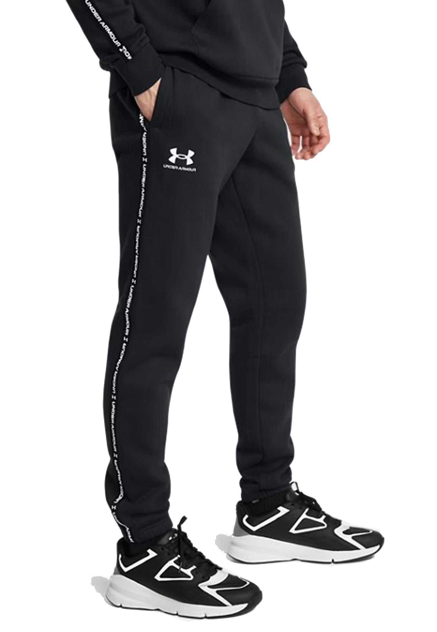 Pantaloni felpati pile sportivi jogger neri Icon Fleece Under Armour A25 77-1389358 00010001 UNDER ARMOUR 