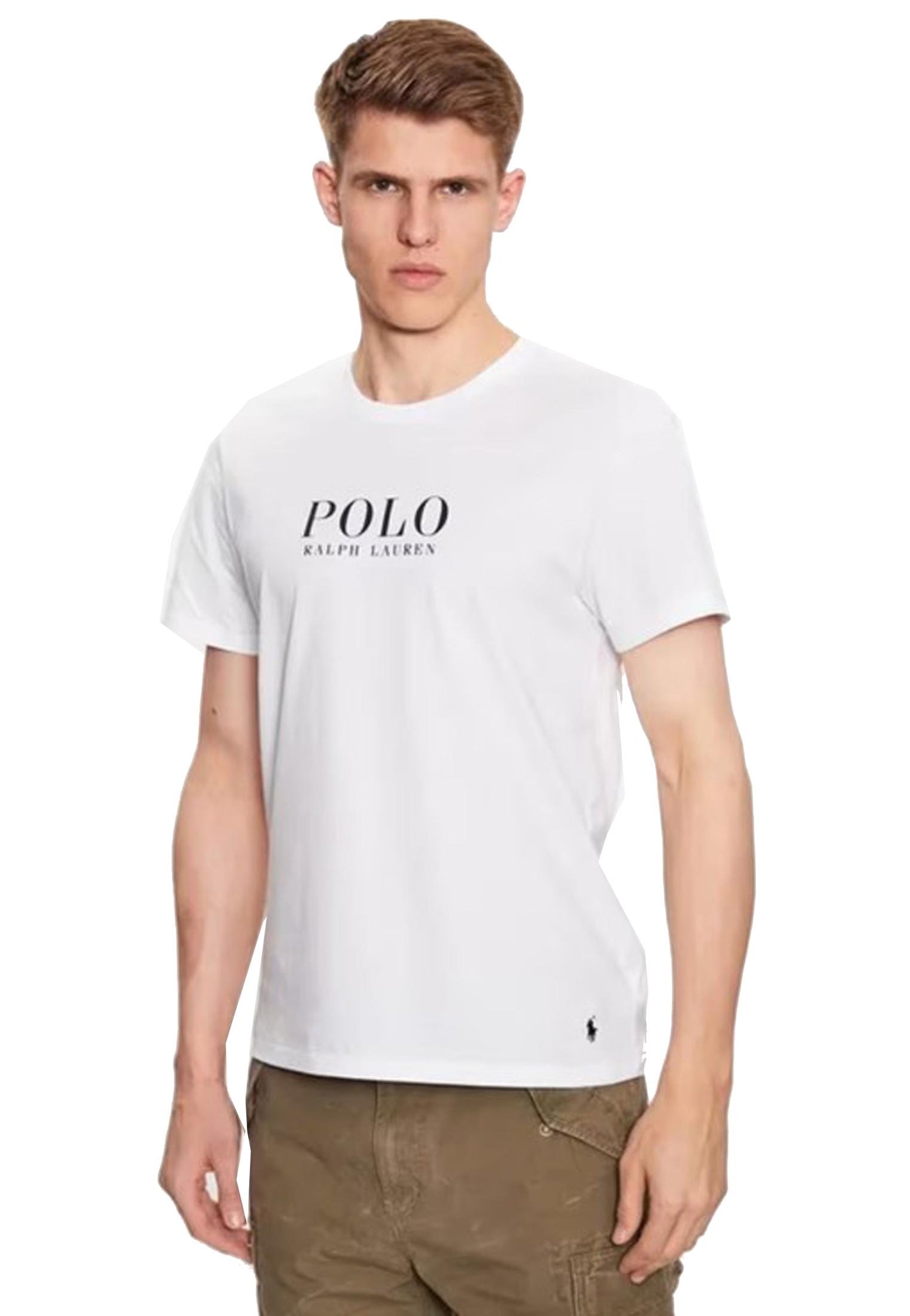 T-shirt girocollo bianca cotone scritta grande Polo Ralph Lauren P26 714899613005 WHITE POLO RALPH LAUREN 