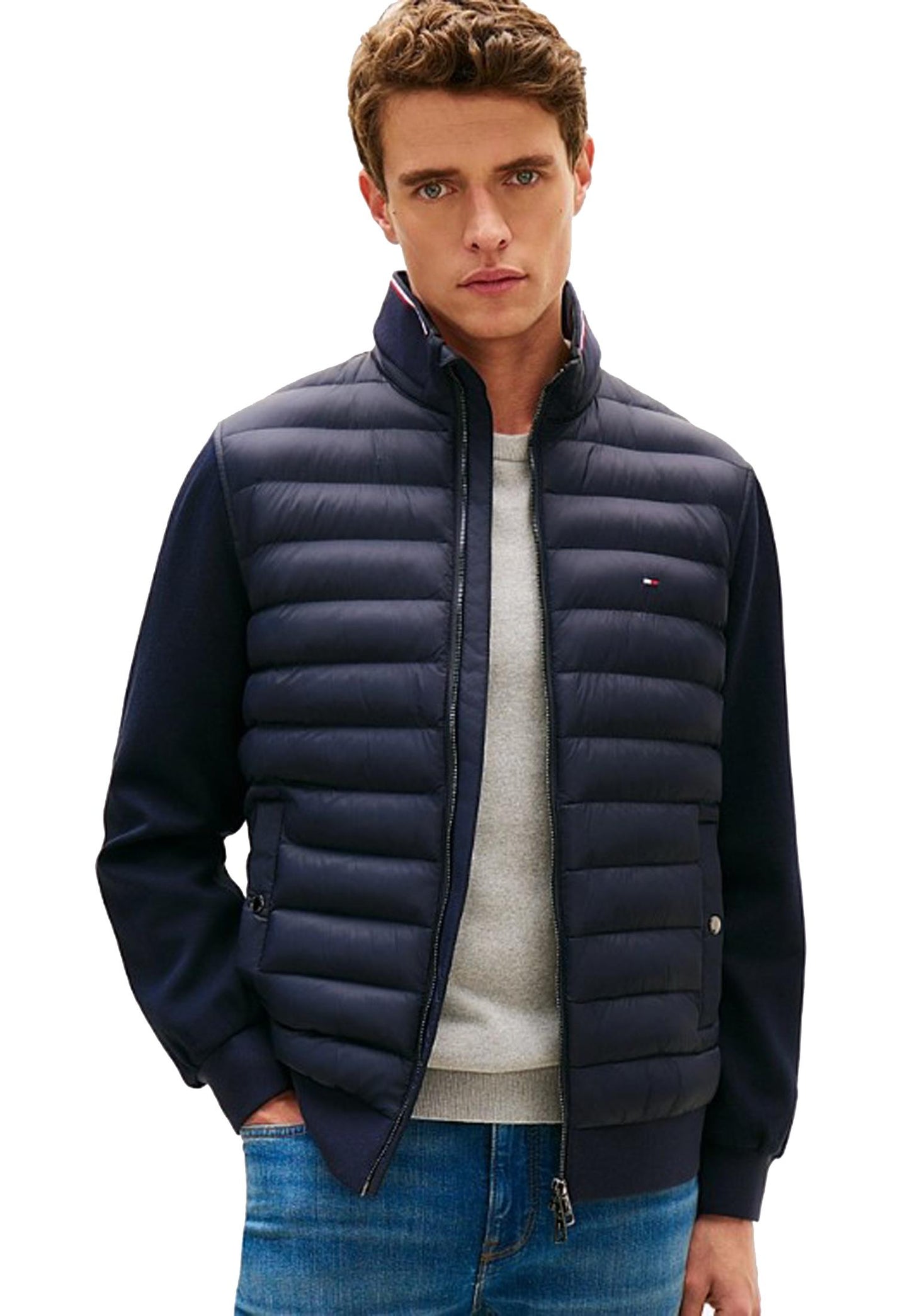 Giacca con zip trapuntato leggeto blu Tommy Hilfiger P26 MW0MW41329DW5 DW5DW5 TOMMY HILFIGER PRE 