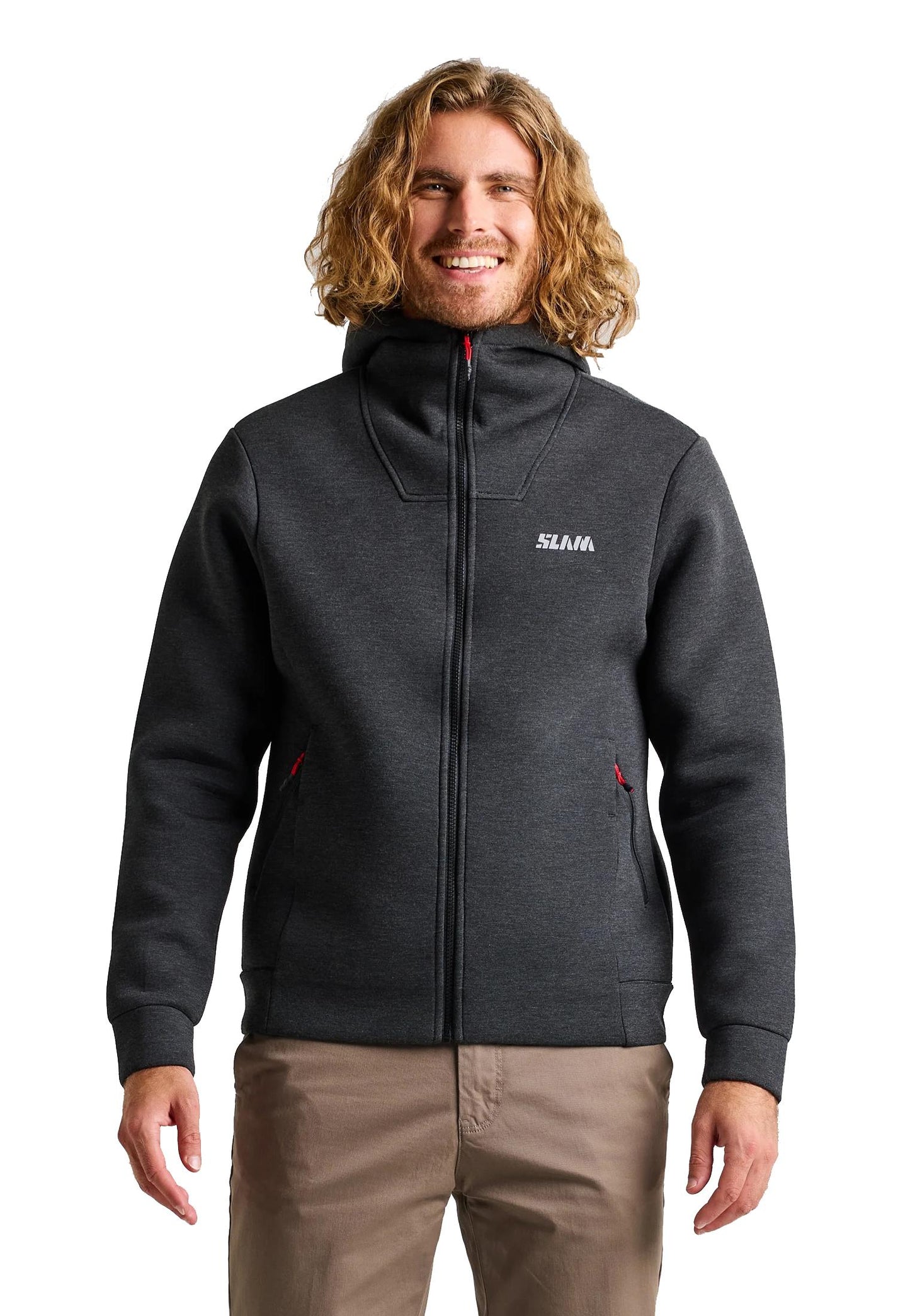 Felpa con cappuccio grigie Act Full zip Slam A25 A106010S00 W61CHARCOAL SLAM 