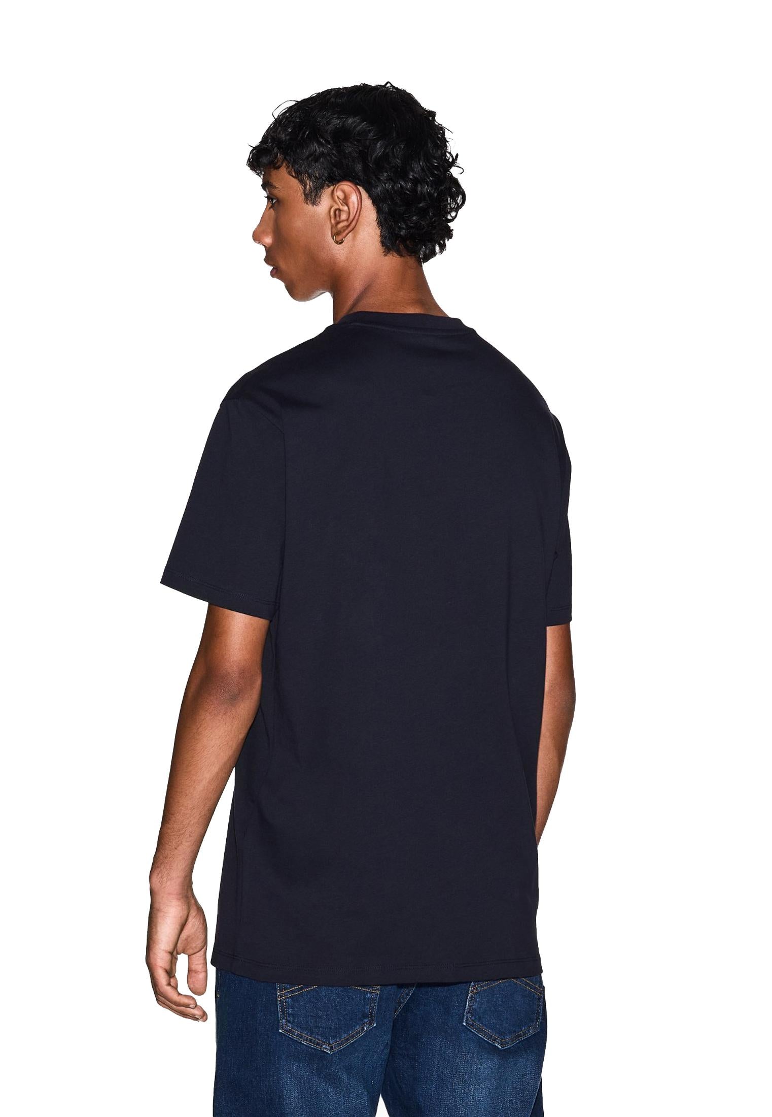 T-shirt blu girocollo cotone logo minimal cuore regular fit Armani Exchange A25 XM001281 AF10361 UB101UB101 ARMANI EXCHANGE 