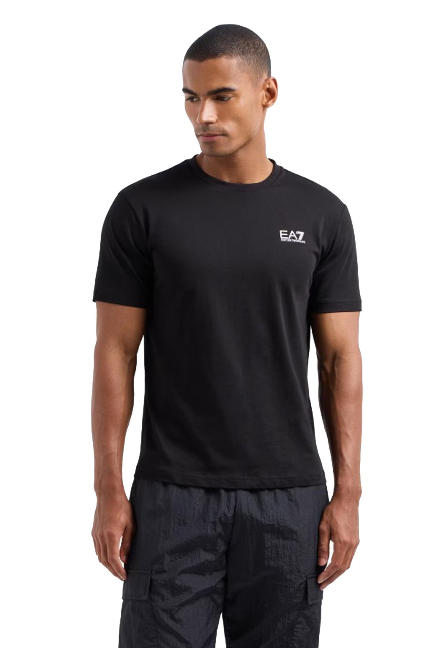 T-shirt girocollo nera cotone basica EA7 Armani A25 8NPT25 PJVPZ 12001200 EA7 