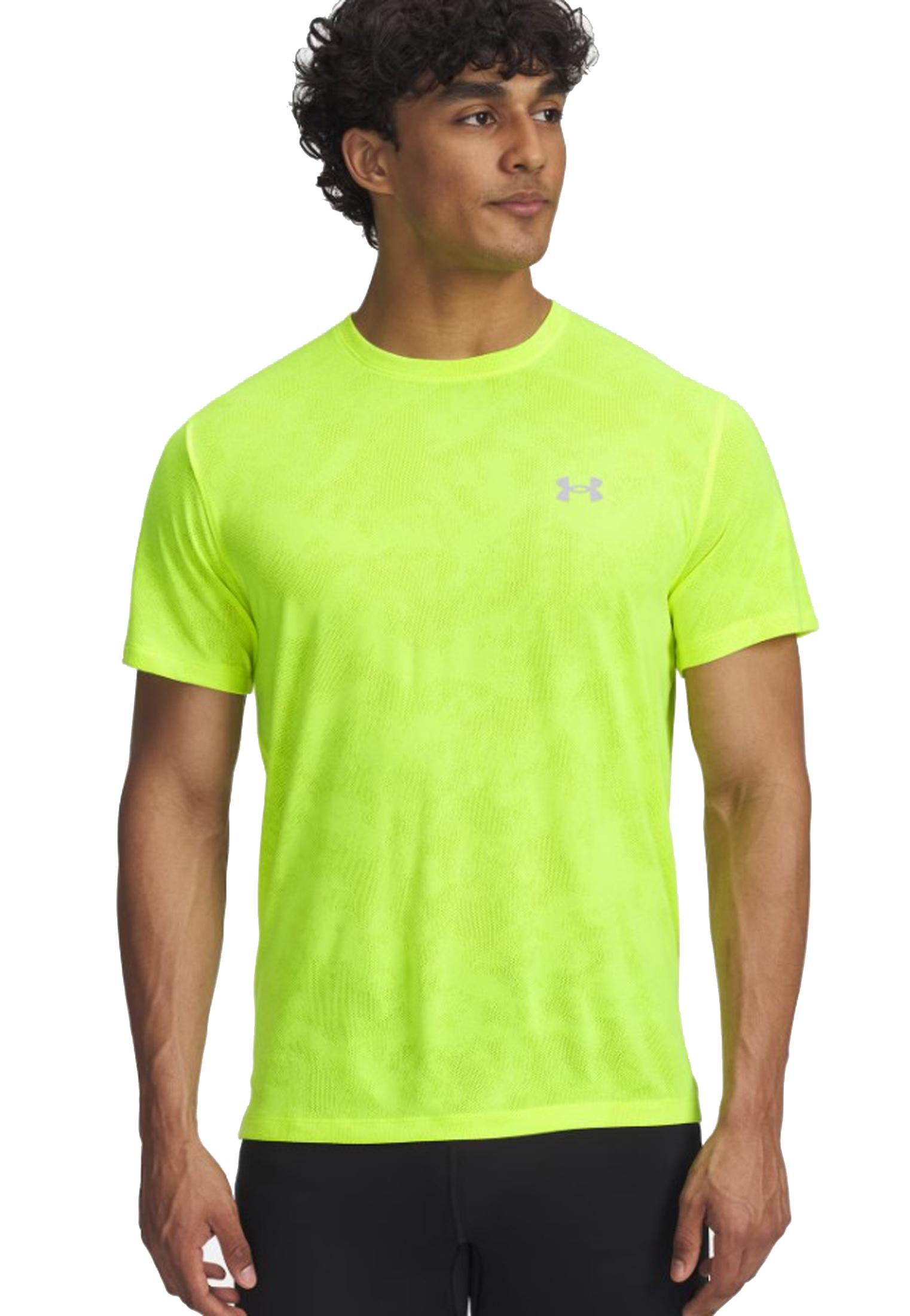 T-shirt girocollo tecnica traspirante allenamento fitness giallo Lauch Camo Under Armour A25 77-6006098 07310731 UNDER ARMOUR 