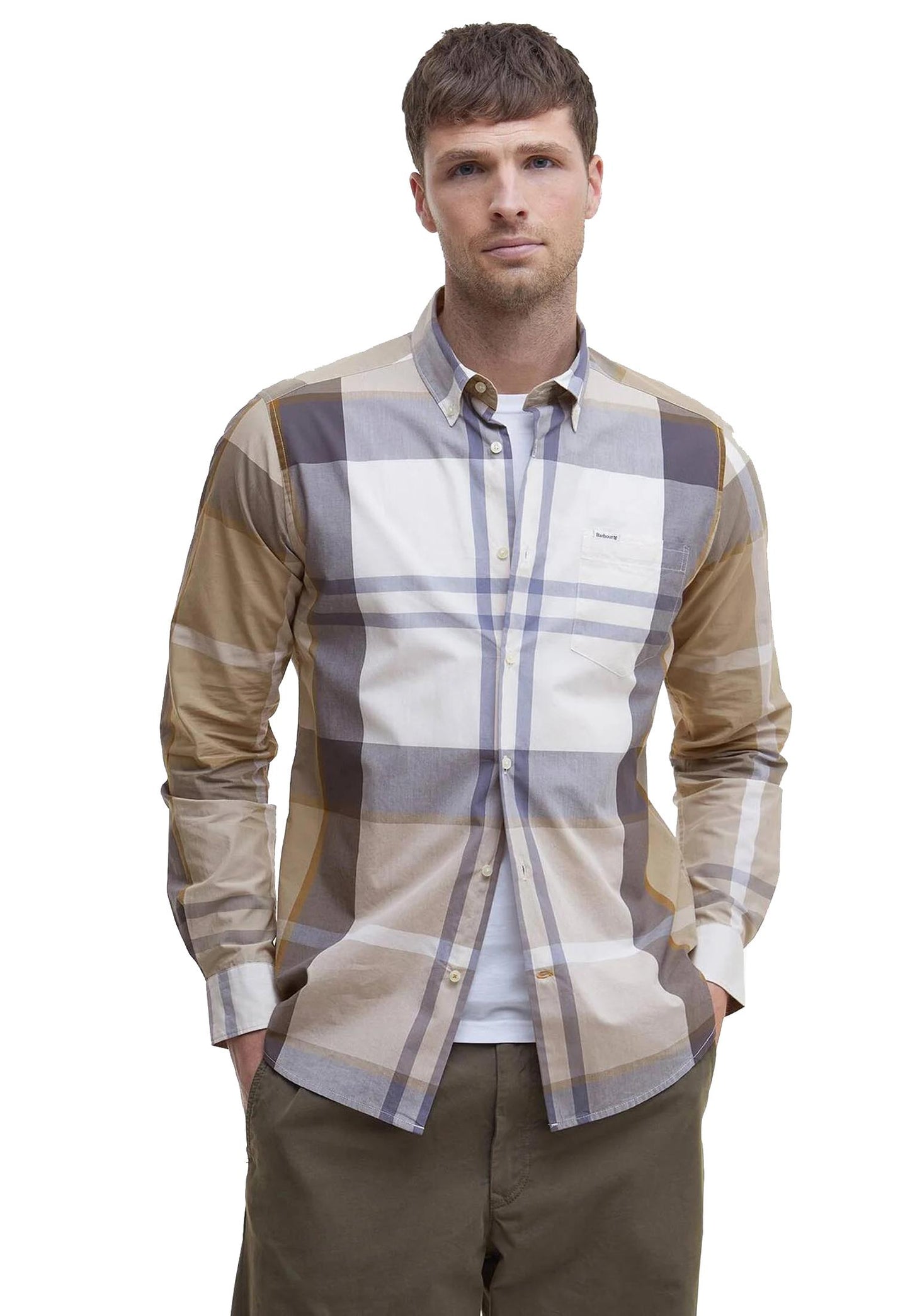 Camicia sartoriale tartan beige blu Harris Barbour P26 MSH5071 TN88TN88 BARBOUR 