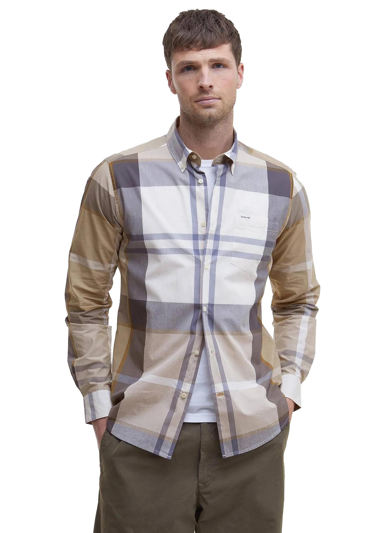 Camicia sartoriale tartan beige blu Harris Barbour P26 MSH5071 TN88TN88 BARBOUR 