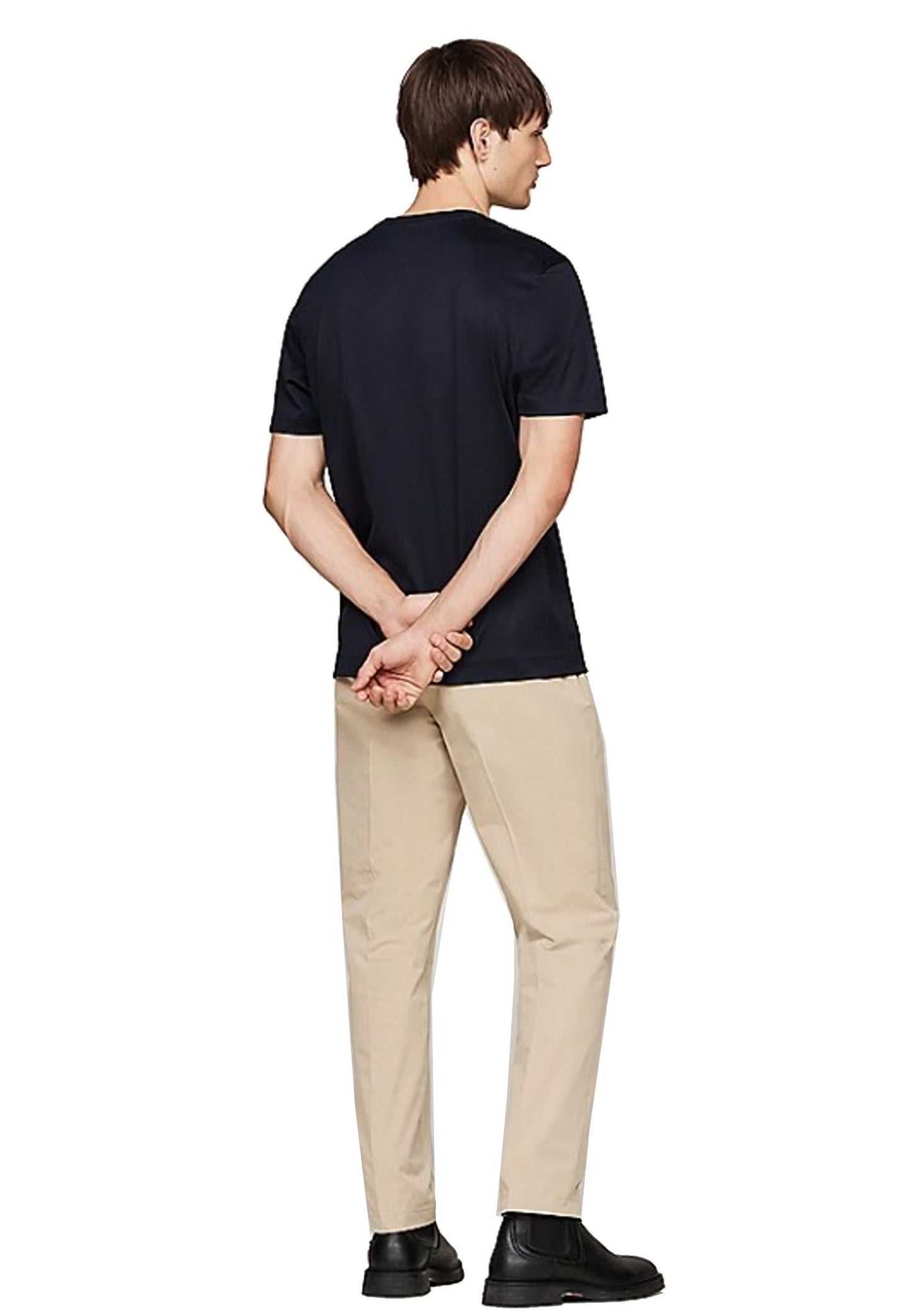 T-shirt girocollo blu cotone classica Tommy Hilfiger P25