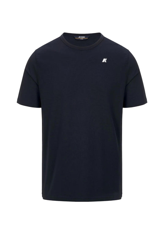 T-shirt girocollo blu cotone jersey Adame Light K-Way P26 K71349W K89K89 K-WAY 
