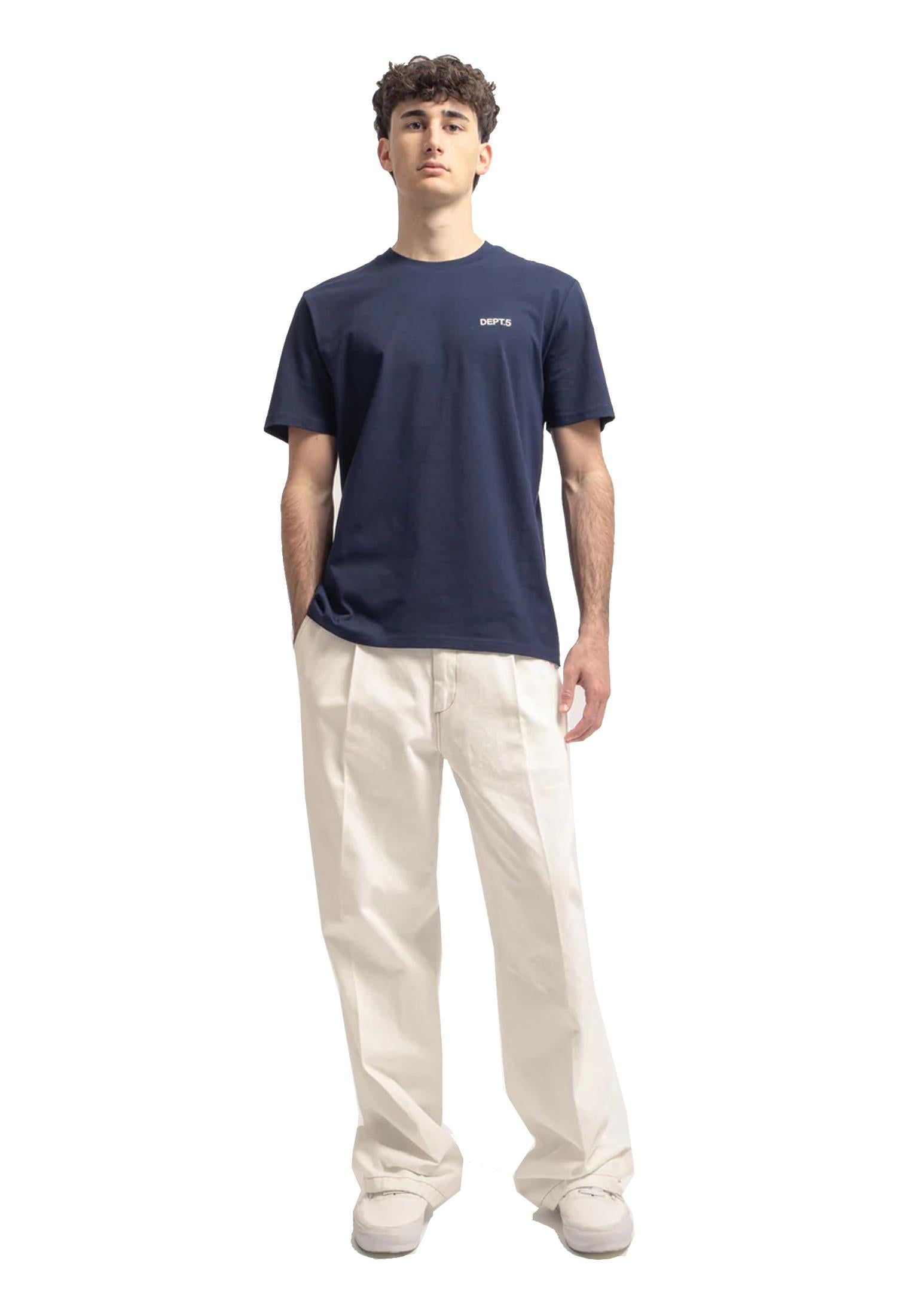 T-shirt blu girocollo cotone Bold Department Five P26 UT510 2JF0034 816816 DEPARTMENT FIVE 