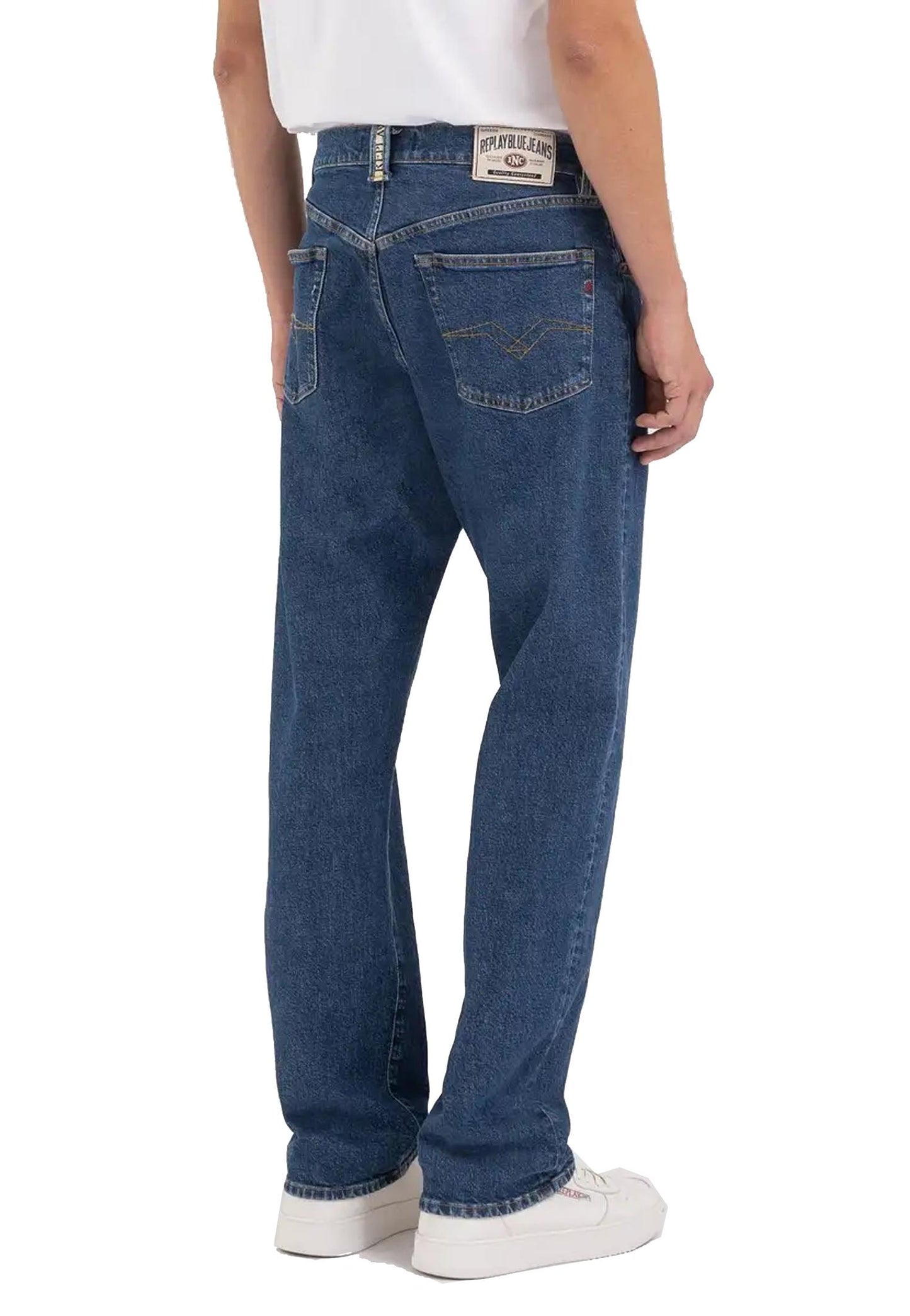 Pantaloni jeans blu straight fit M9Z1 Replay A25 M9Z1  .000.759 52D 007007 REPLAY 