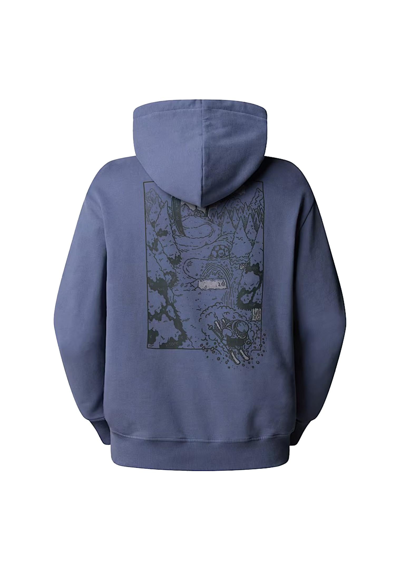 Felpa con cappuccio blu Powder Days Relaxed The North Face A25 NF0A8E4GBTR1 NFBTRNFBTR THE NORTH FACE 