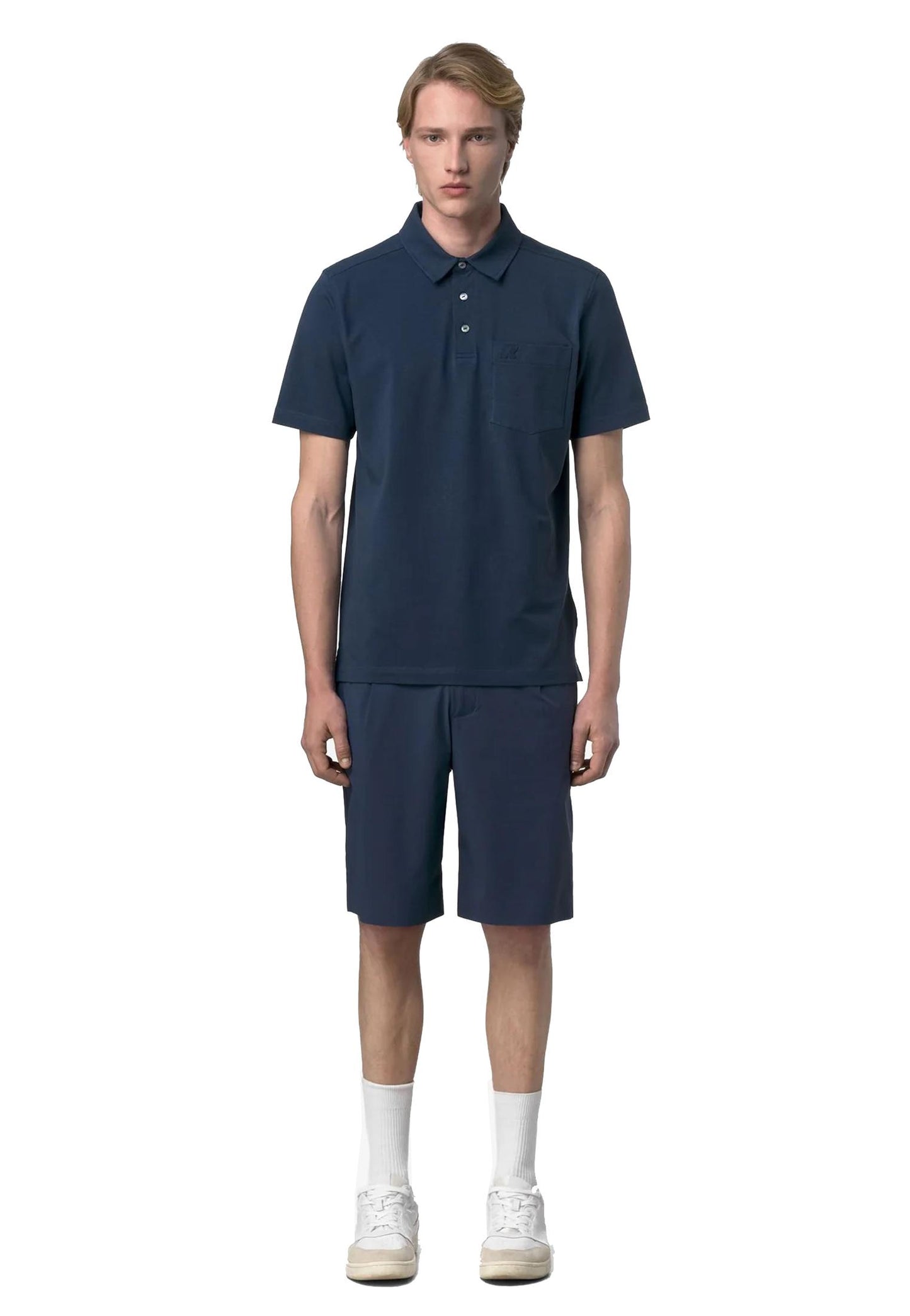 Polo blu cotone jersey Vanoine Light K-Way P26 K7151CW B67B67 K-WAY 
