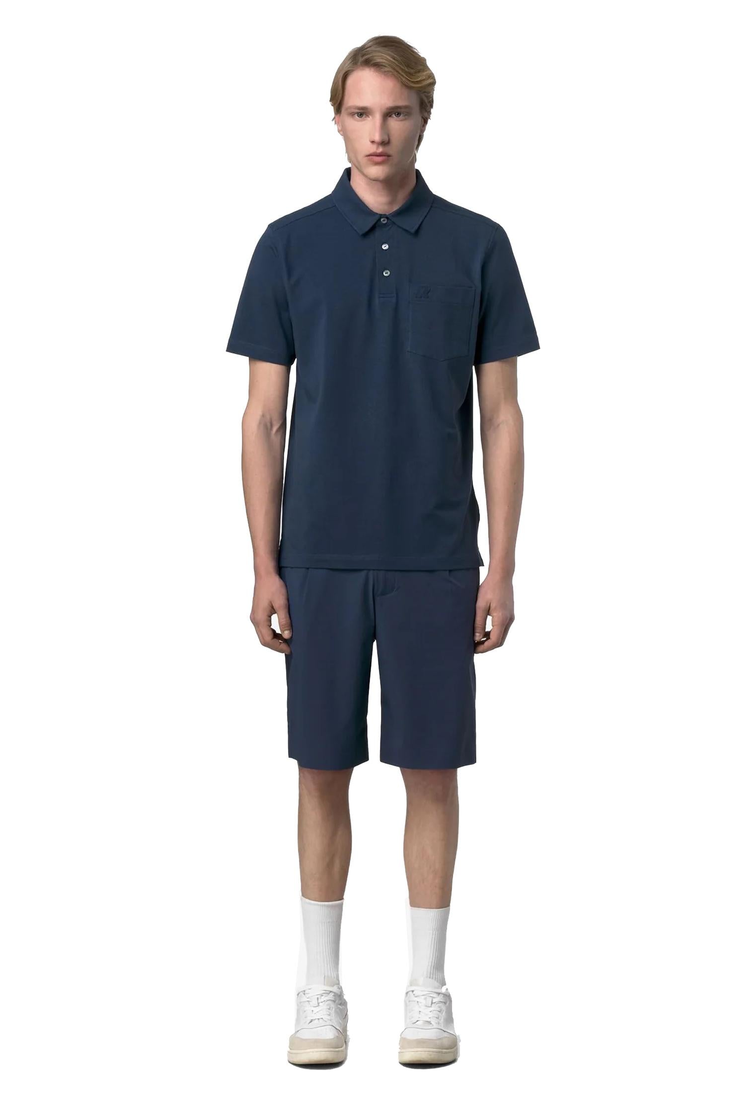 Polo blu cotone jersey Vanoine Light K-Way P26 K7151CW B67B67 K-WAY 
