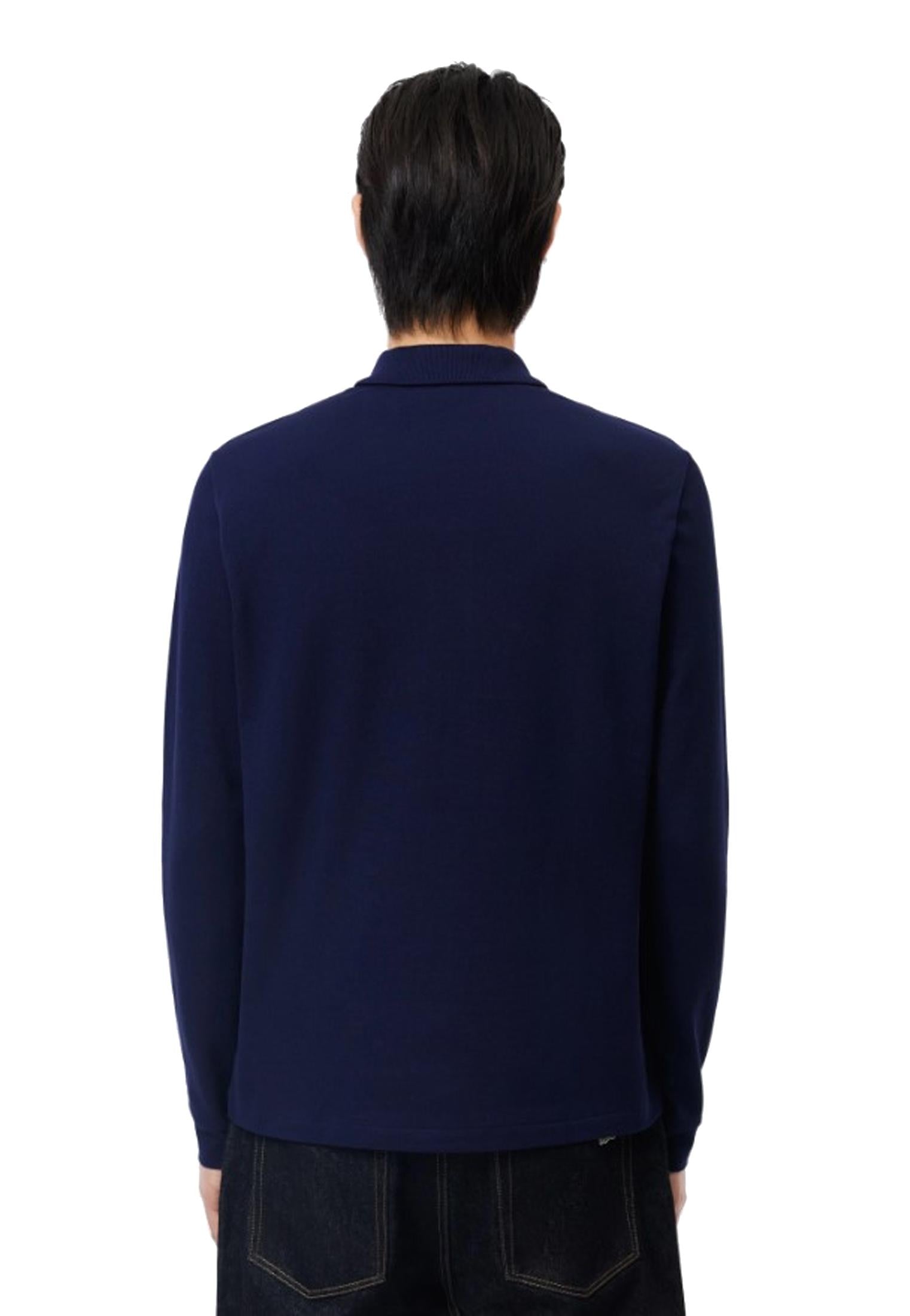 Polo blu cotone maniche lunge taglio classico Lacoste A25 L1312 166166 LACOSTE 