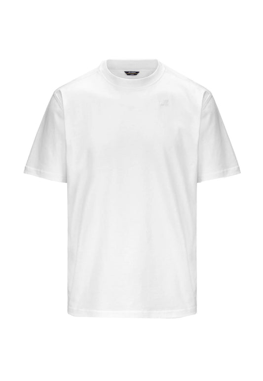 T-shirt girocollo bianca cotone Solo Jersey K-Way P26 K3136CW 001001 K-WAY 