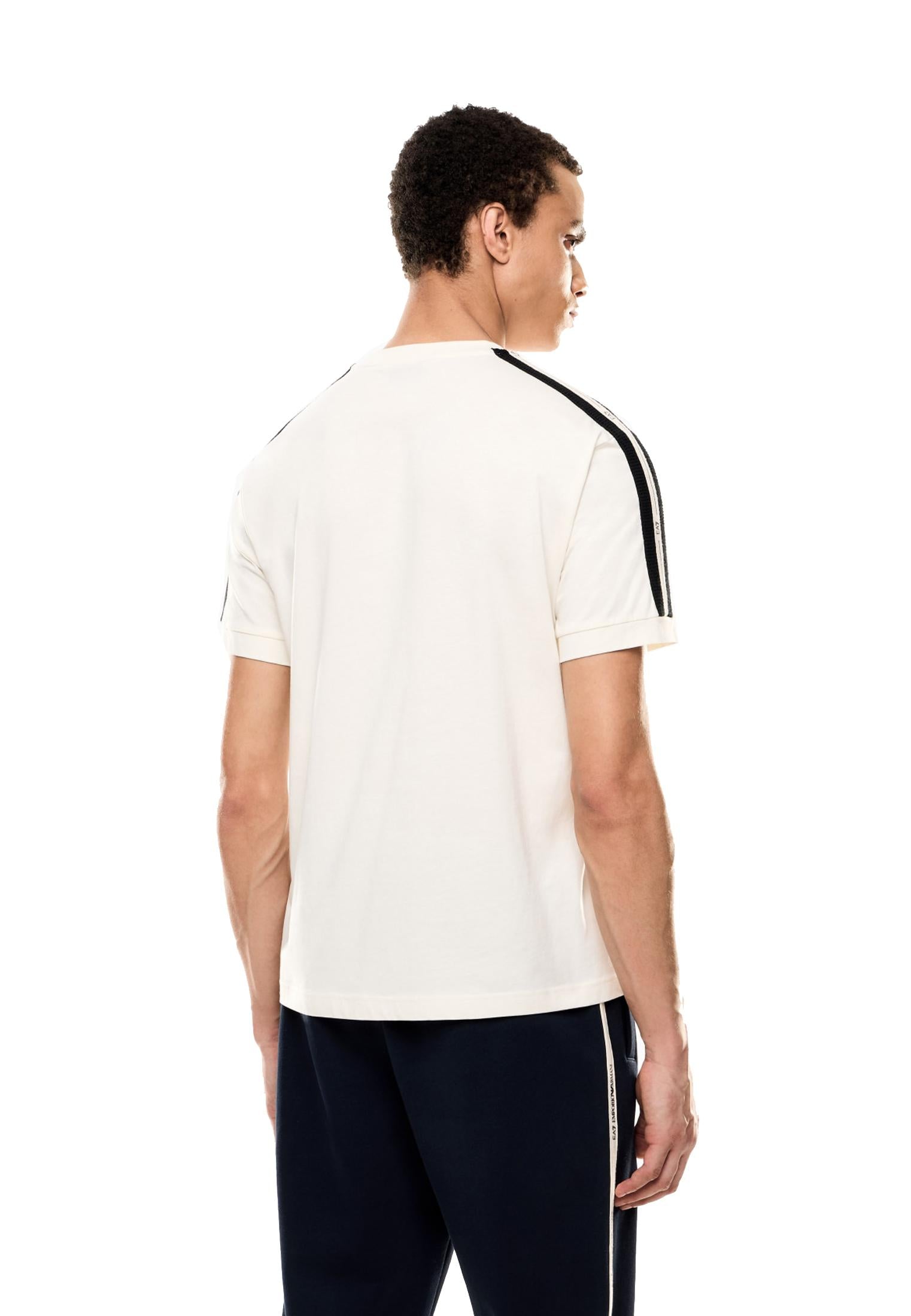 T-shirt girocollo bianca Logo Series EA7 Armani A25 7M000956 AF10375 U1105U1105 EA7 