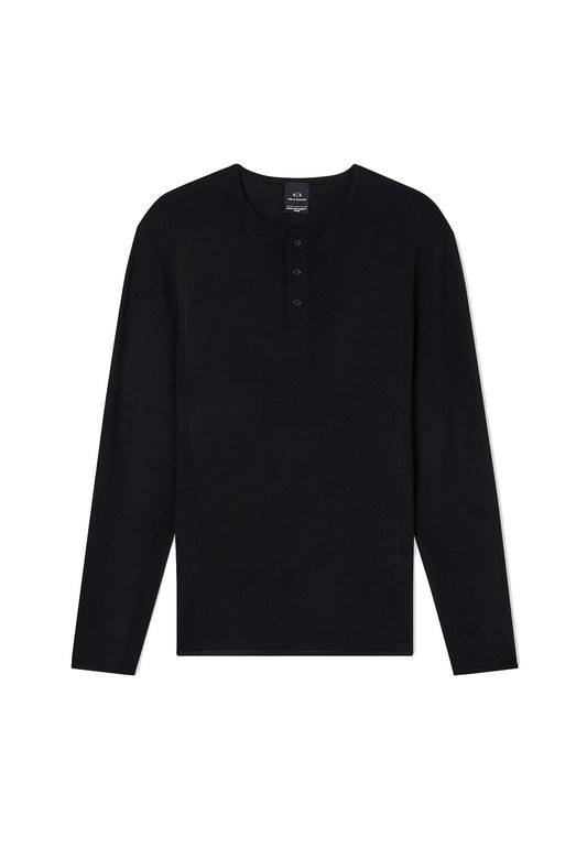 Maglione pullover nero misto viscosa Armani Exchange A25 XM001923 AF18947 UC001UC001 ARMANI EXCHANGE 