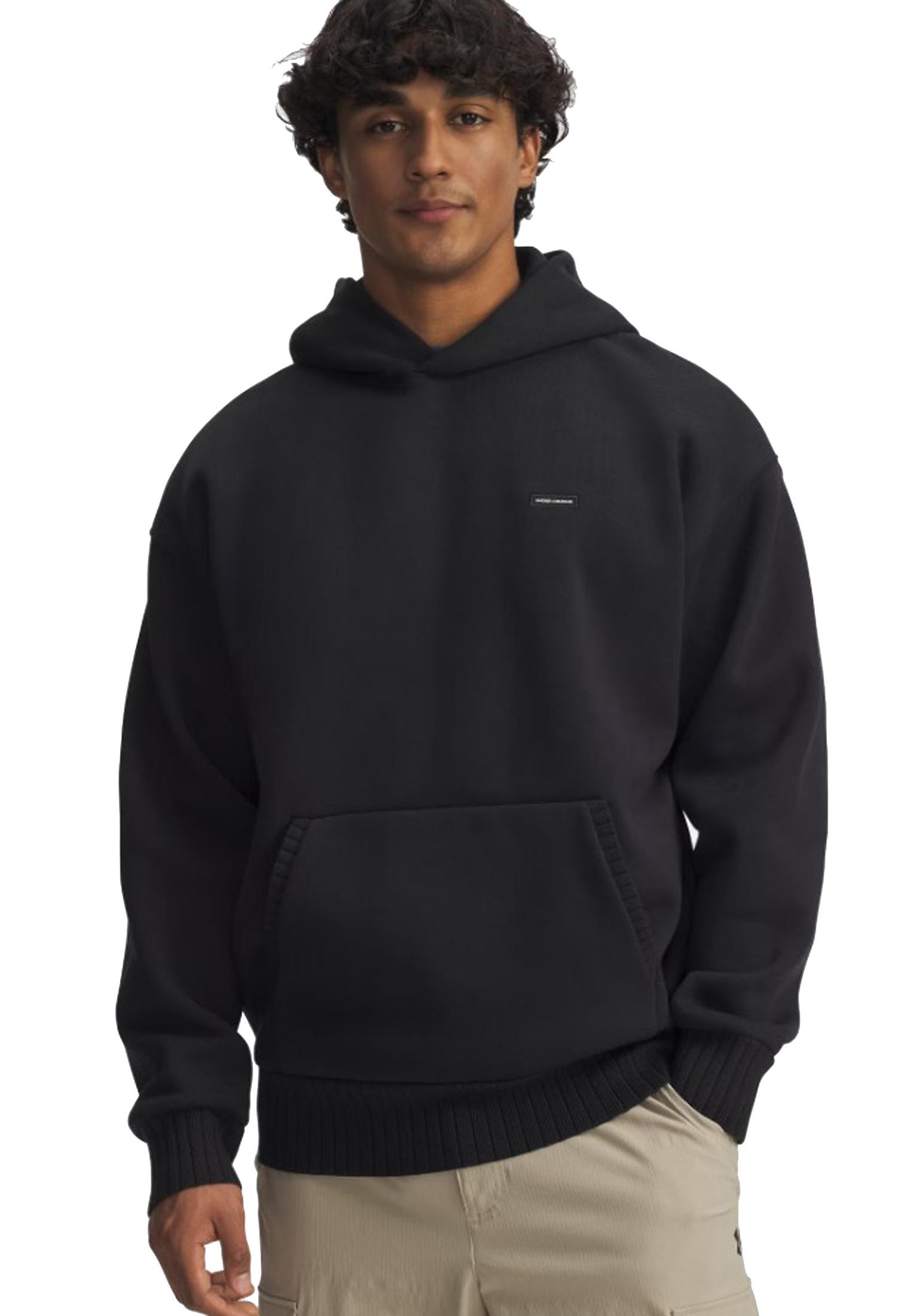 Felpa con cappuccio nera Icon Heavy Rib Under Armour A25 77-6008900 00010001 UNDER ARMOUR 