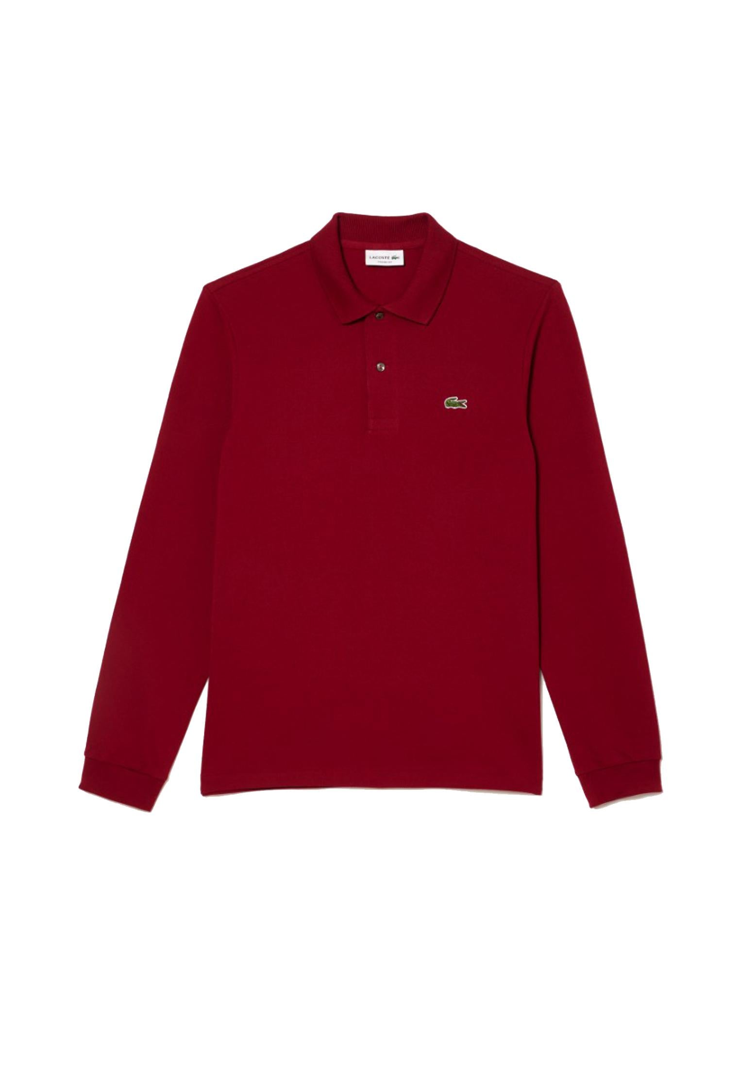 Polo bordeaux cotone maniche lunge Lacoste A25 L1312 476476 LACOSTE 
