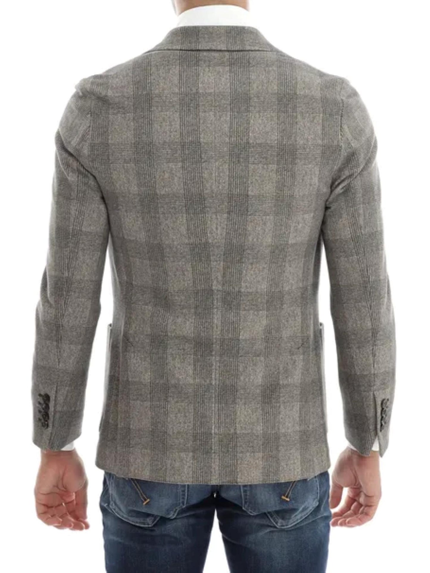 Giacca blazer monopetto con tasche frontali peltro Circolo 1901 A24