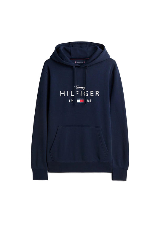 Felpa con cappuccio blu misto cotone Tommy Hilfiger P26 MW0MW41427DW5 DW5DW5 TOMMY HILFIGER PRE 