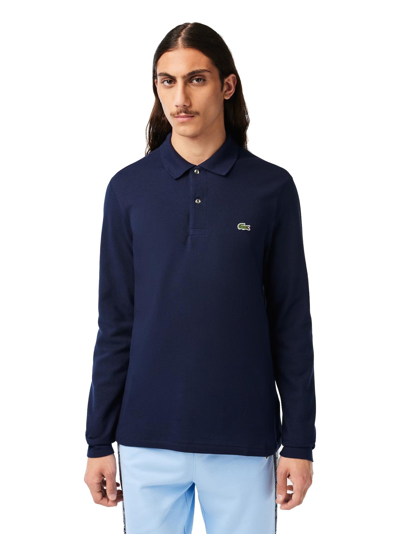 Polo classica blu a maniche lunghe Lacoste A23 L1312 166166 LACOSTE 