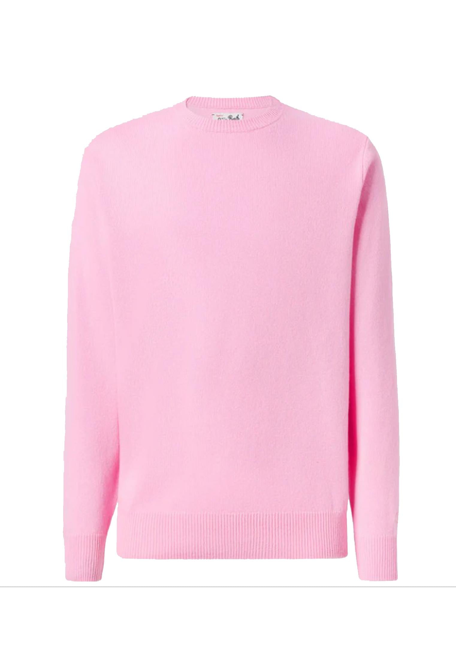 Maglione girocollo rosa lana Regent MC2 Saint Bart A25 REGE011 00101I00101I MC2 
