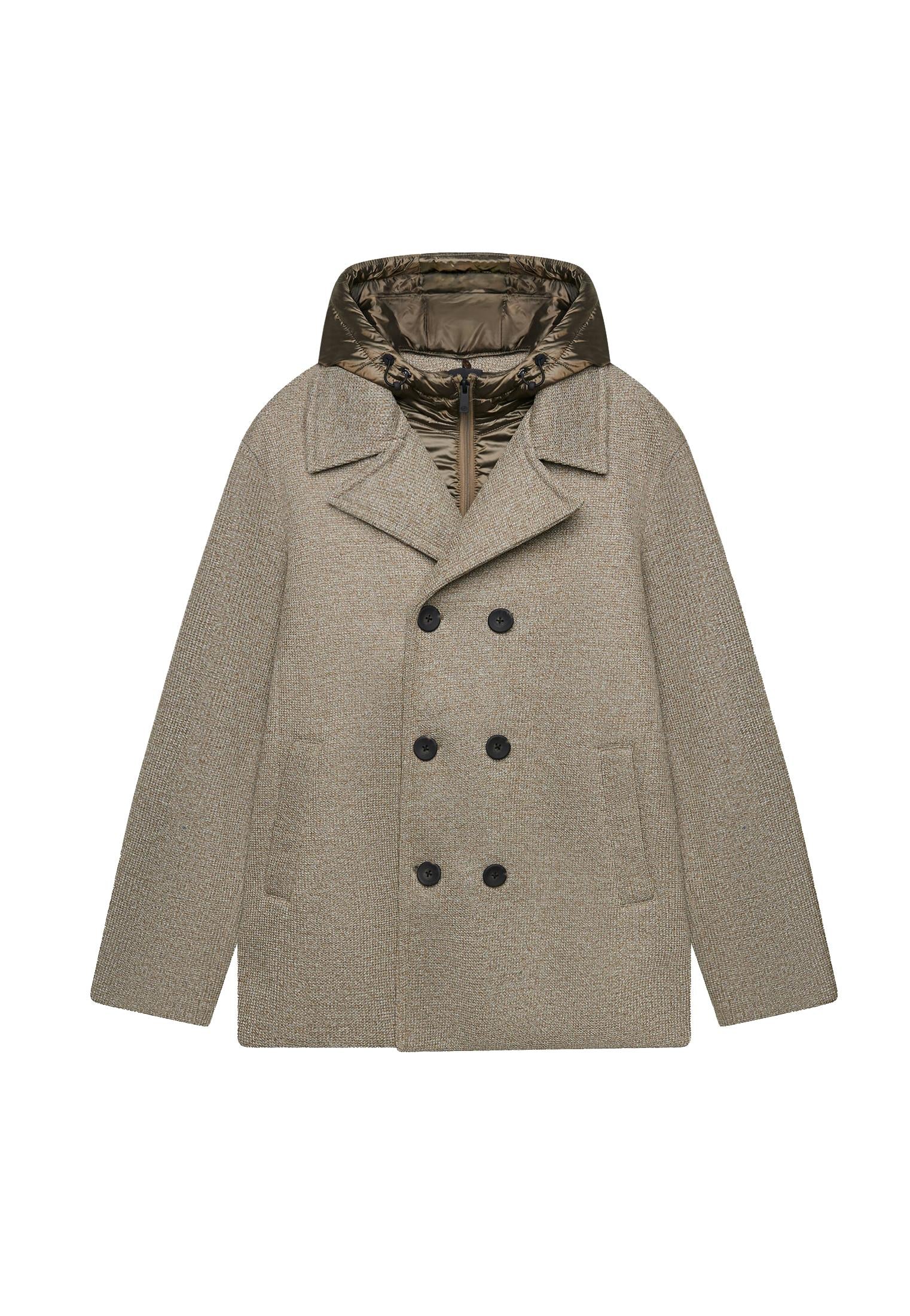 Giubbotto cappotto imbottito tortora con cappuccio Unity A25 JA-GRAVITY-AW25 TMTM UNITY 