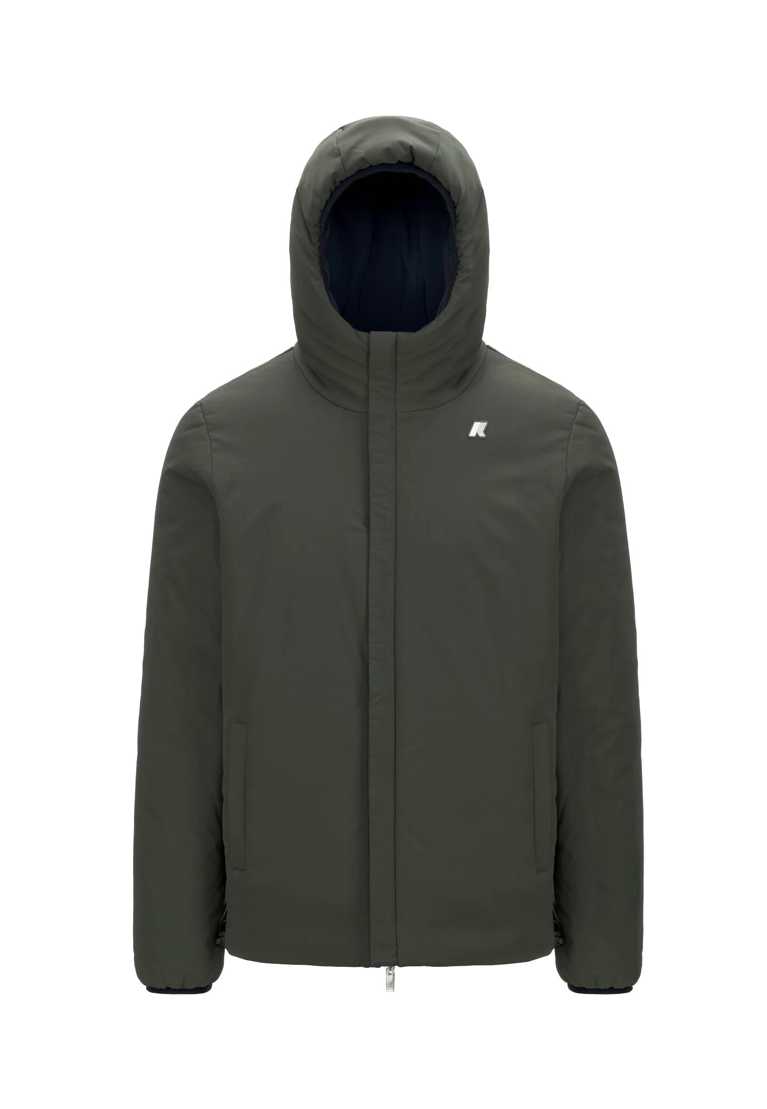 Giacca calda reversibile blu impermeabile antivento Jack St Warm Reversibile K-way A25 K6128VW AG5AG5 K-WAY 