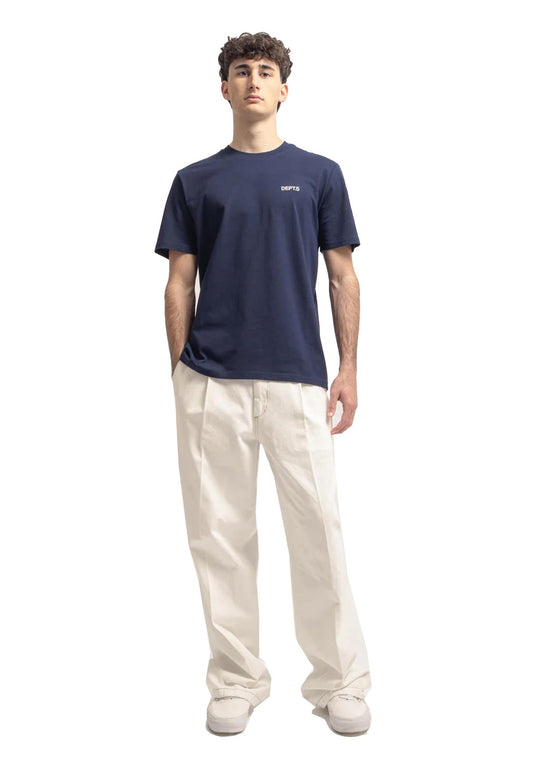 T-shirt blu girocollo cotone Bold Department Five P26 UT510 2JF0034 816816 DEPARTMENT FIVE 