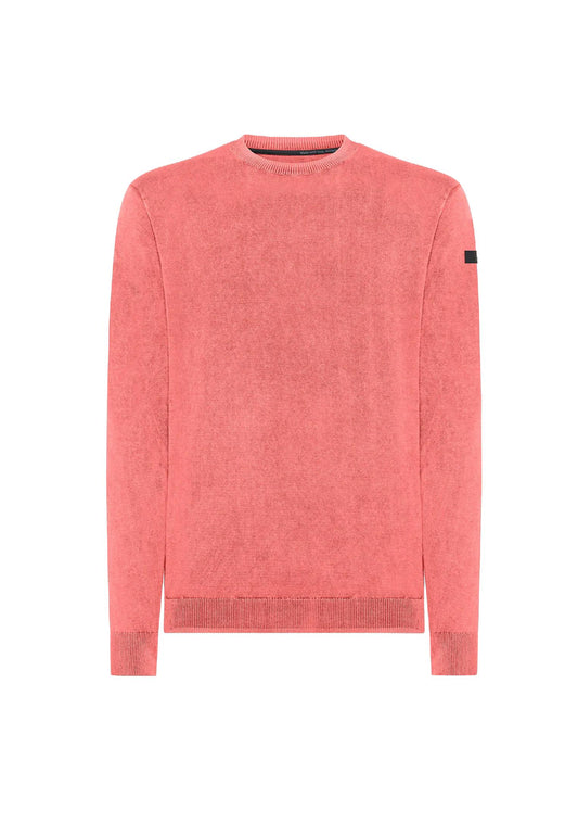 Maglia girocollo cotone arancione Techno Wash RRD P24