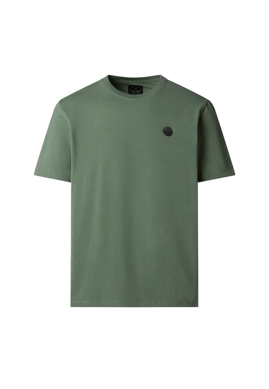 T-shirt girocollo verde cotone organico North Sails P26 693156 04760476 NORTH SAILS 