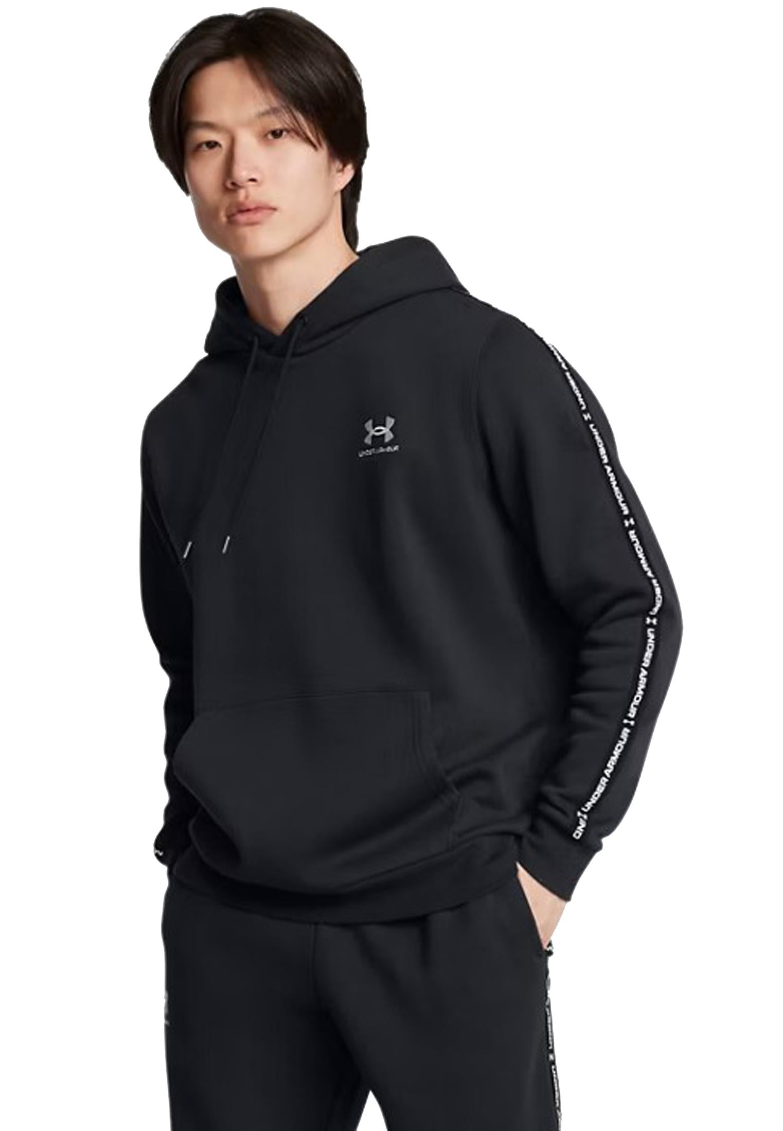 Felpa con cappuccio nera pile Icon Fleece Under Armour A25 77-1389356 00010001 UNDER ARMOUR 
