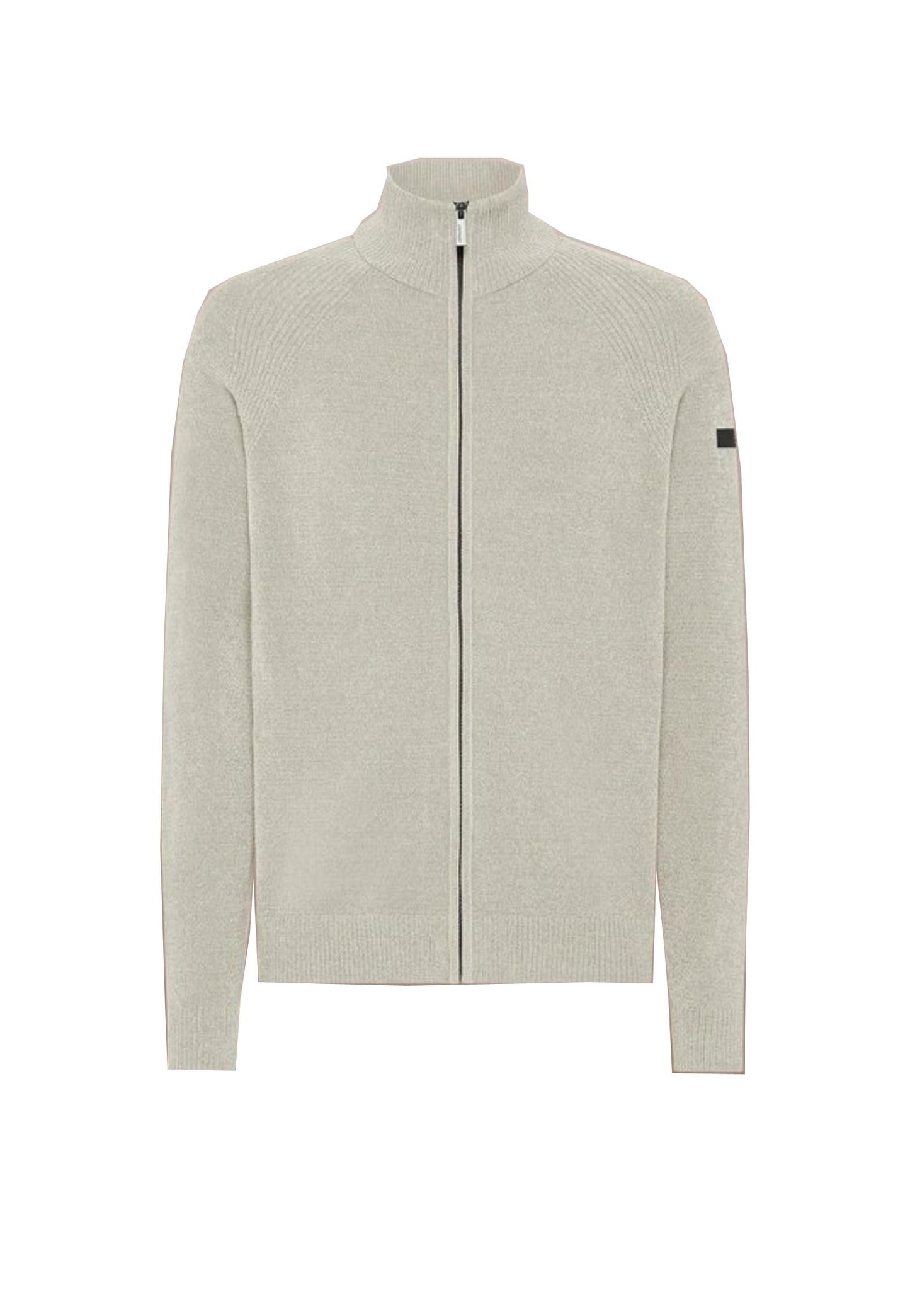 Maglione con zip collo alto velluto sabbia RRD A24