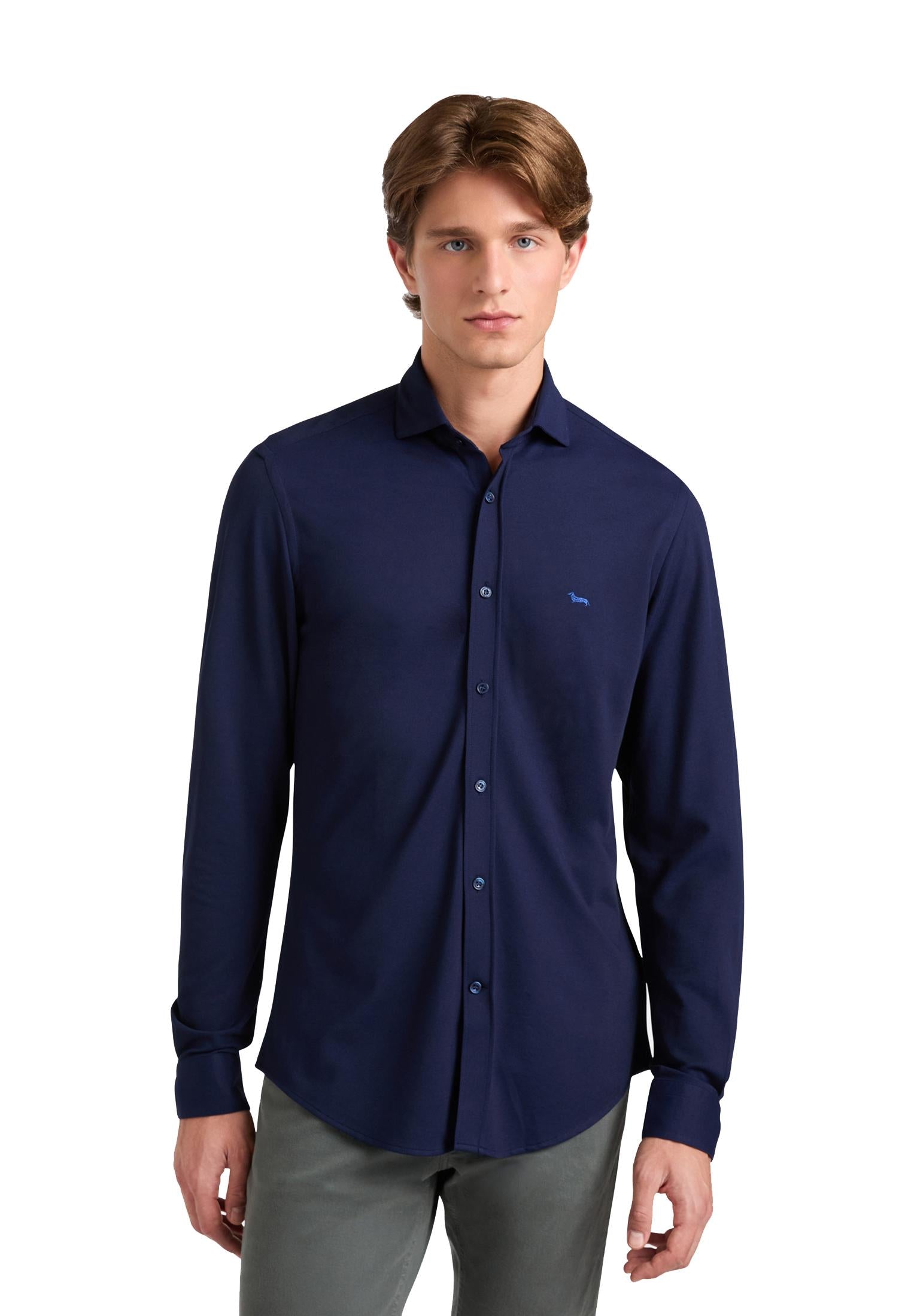 Camicia blu misto cotone Harmont & Blaine A25 CNP001013471I 836836 HARMONT&BLAINE 