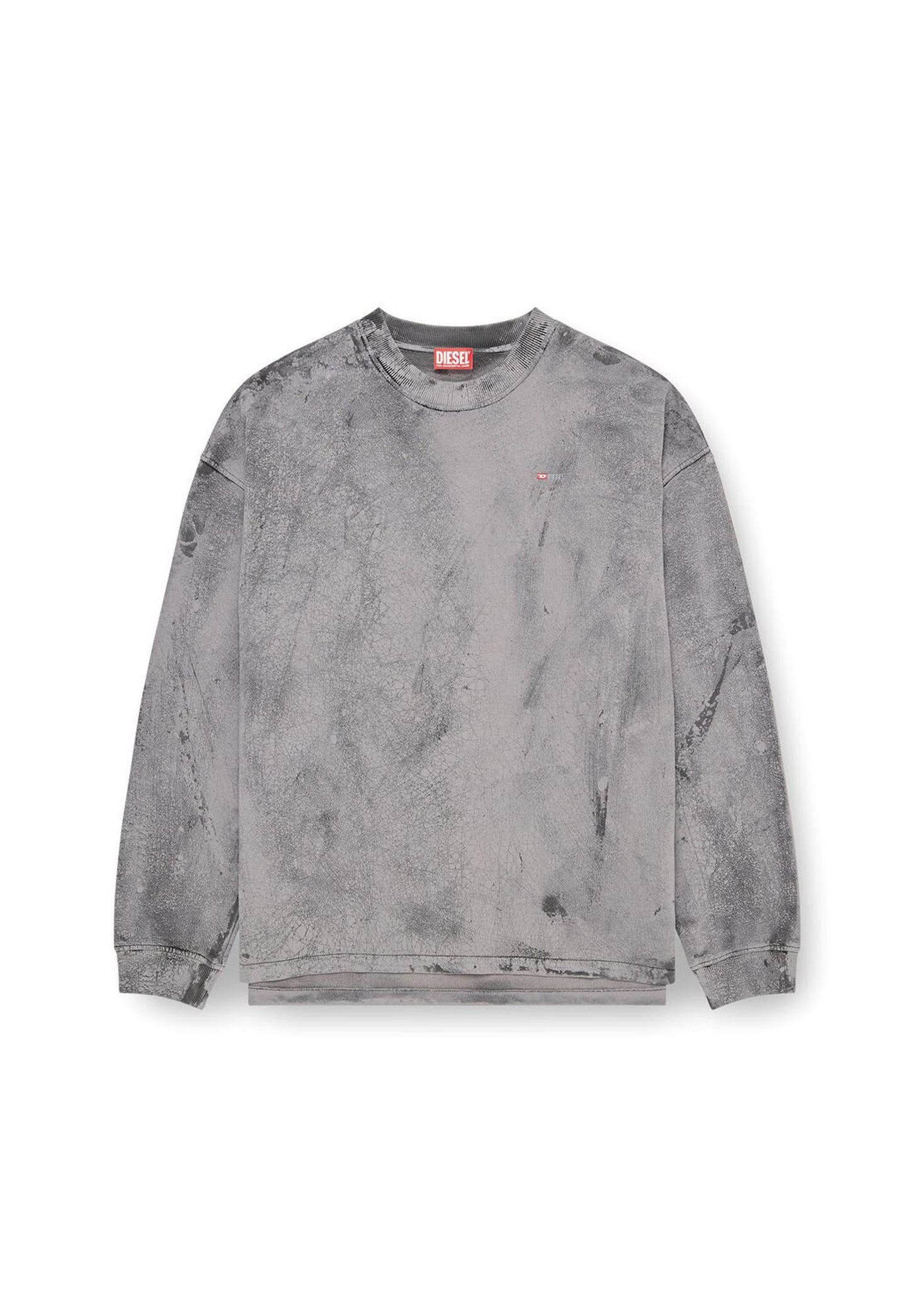 Felpa girocollo grigia marmorizzata Diesel A25 A19306-0PLBV 3434 DIESEL 