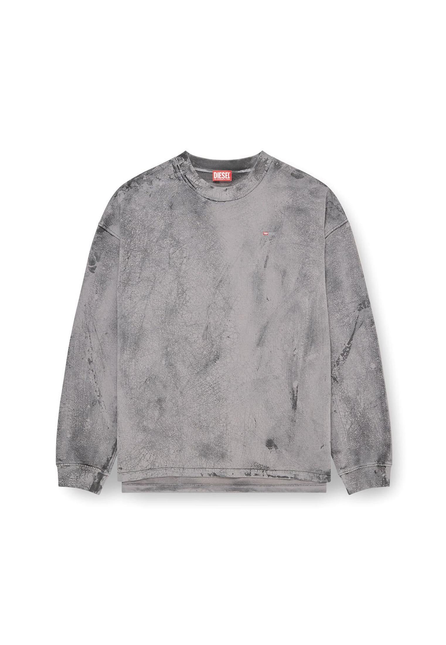 Felpa girocollo grigia marmorizzata Diesel A25 A19306-0PLBV 3434 DIESEL 