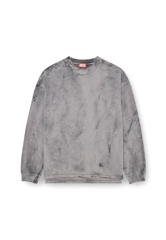 Felpa girocollo grigia marmorizzata Diesel A25 A19306-0PLBV 3434 DIESEL 