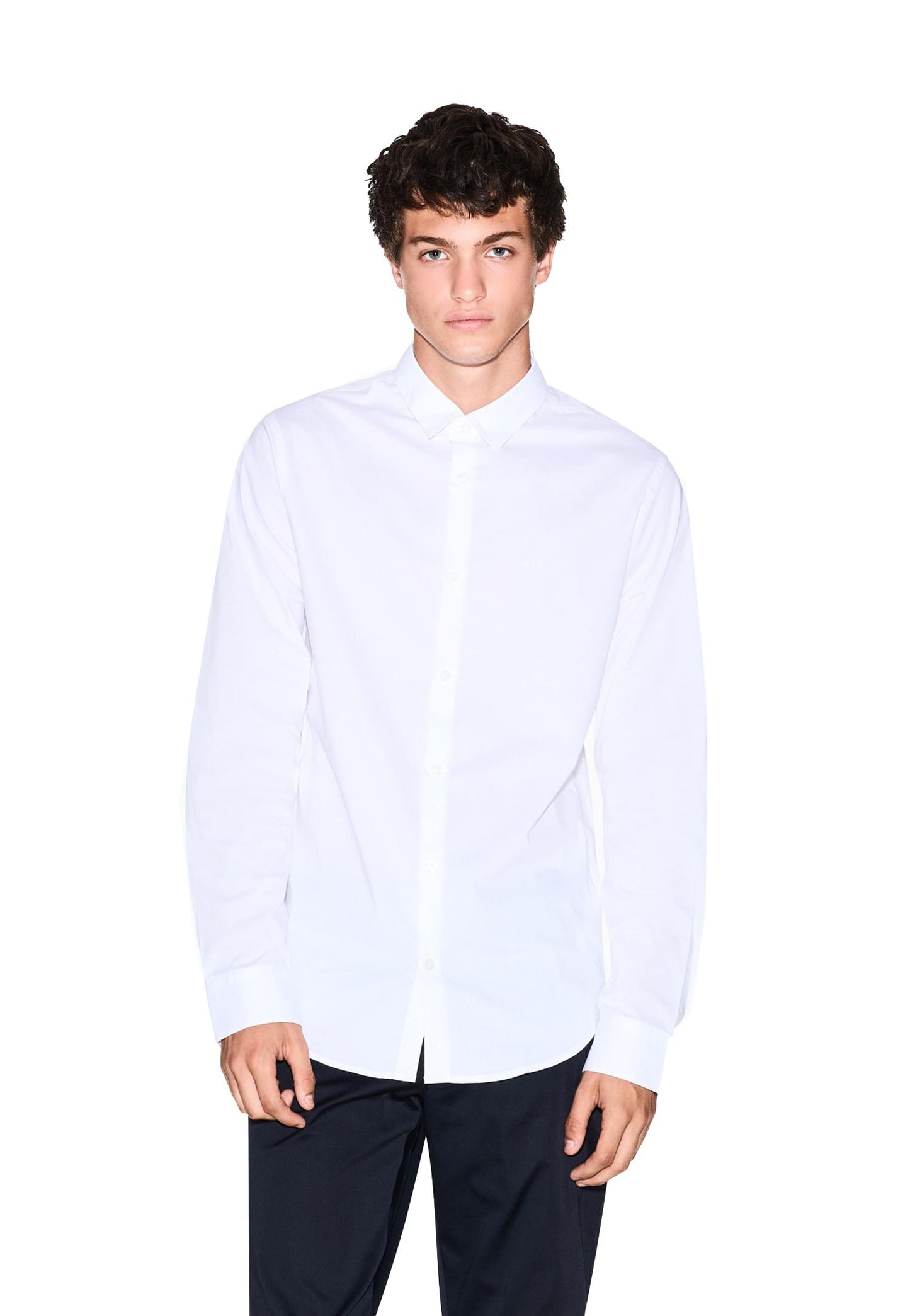 Camicia bianca cotone slim fit Armani Exchange A25 8NZC31 ZN28Z 11001100 ARMANI EXCHANGE 