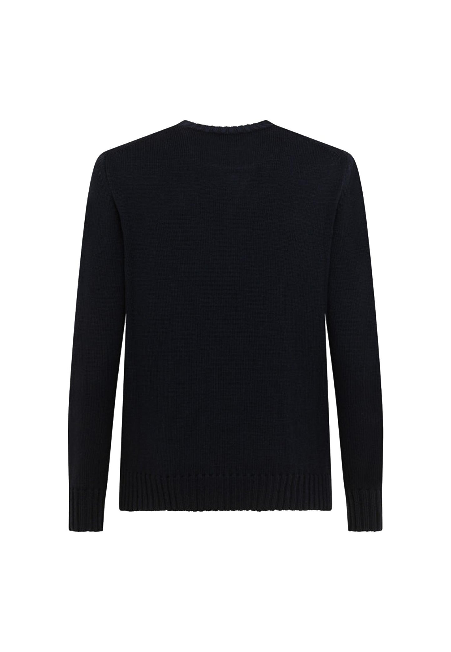 Maglione blu notte girocollo lana merinos Alpha Studio A25 AU-3030C 10011001 ALPHA 