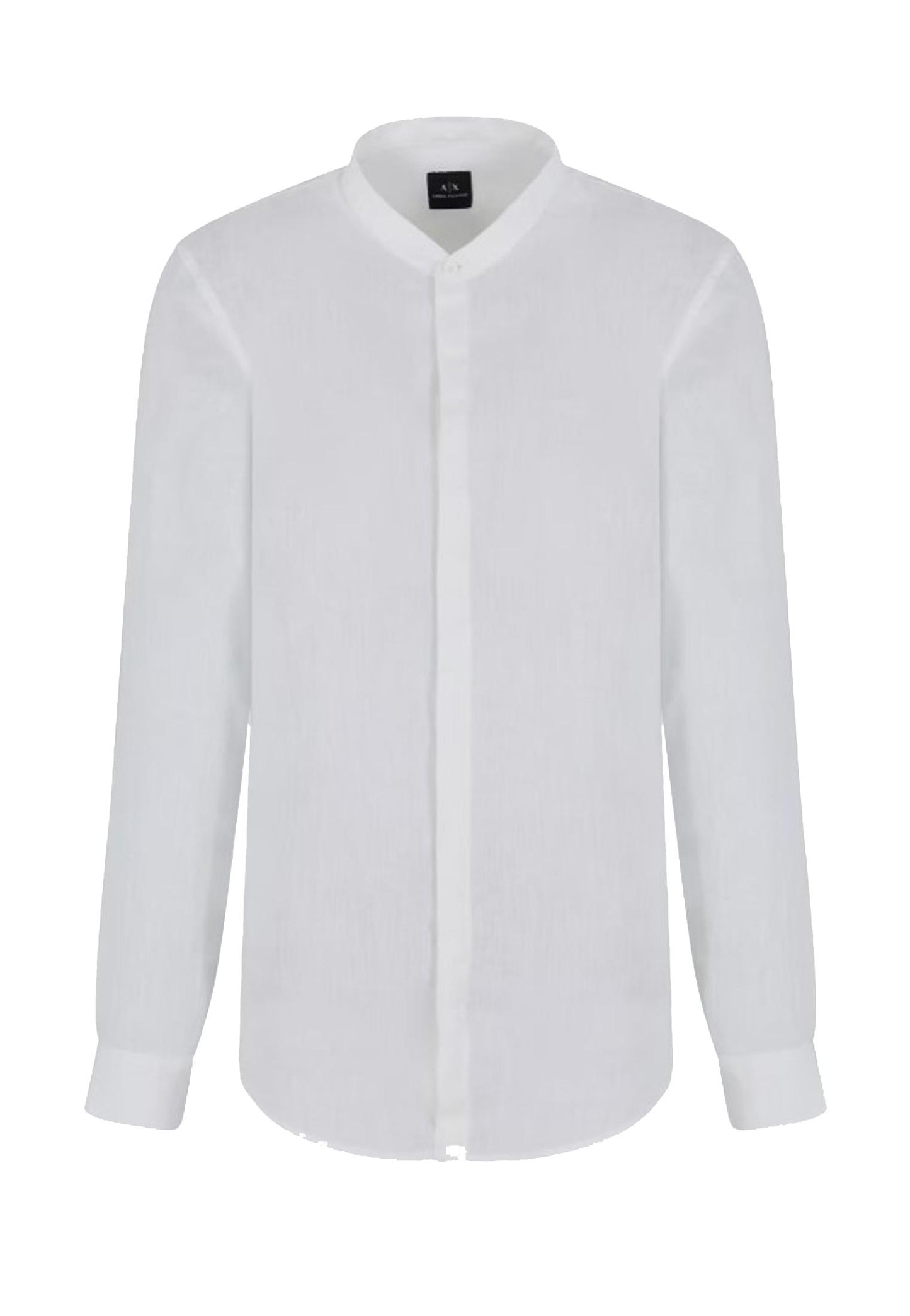 Camicia girocollo bianca lino Armani Exchange P25