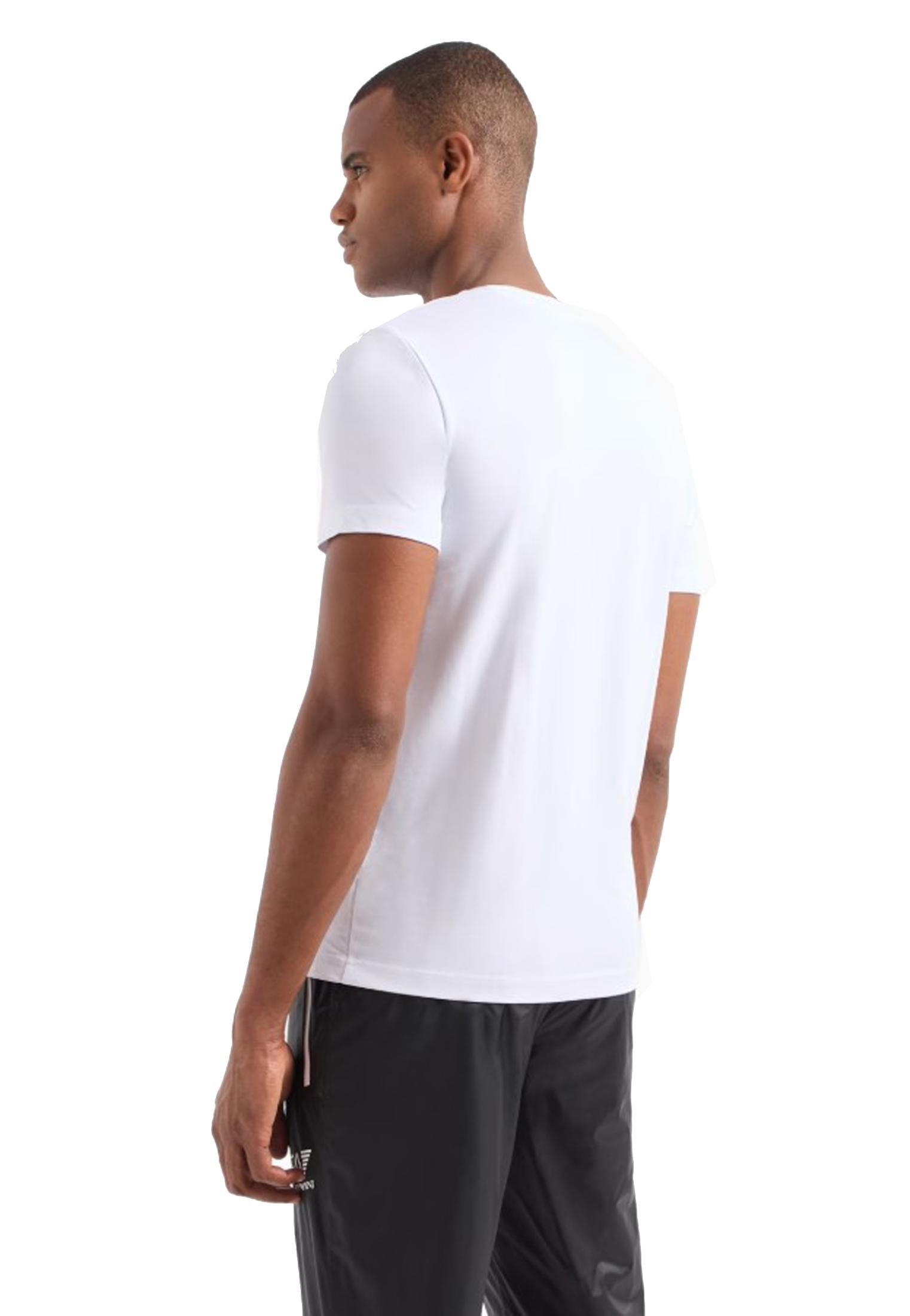 T-shirt girocollo bianca viscosa EA7 Armani A25 8NPT16 PJRGZ 11001100 EA7 