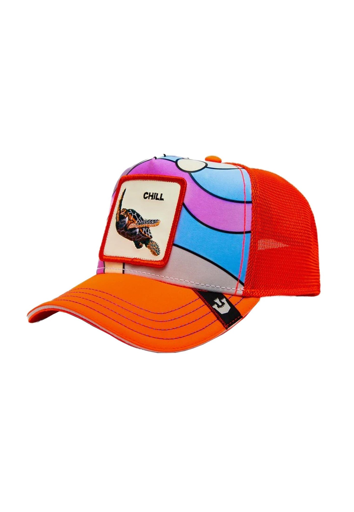 Cappellino da baseball unisex bianco e arancio fantasia tartaruga 2 Crush 2 Furious Goorin Bros P24 101-1410 ORANGEORANGE GOORIN BROS 
