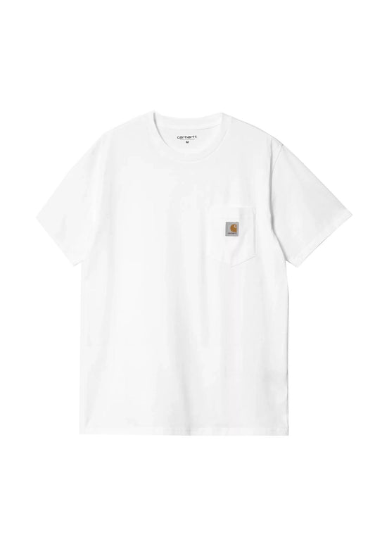T-shirt girocollo bianca K87 con taschino Carhartt Workwear P26 103296 WHITE CARHARTT 