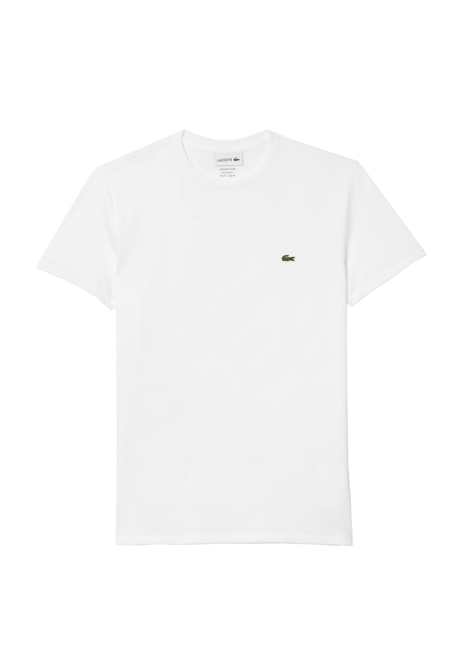 T-shirt girocollo classica bianca cotone Lacoste A25 TH6709 001001 LACOSTE 