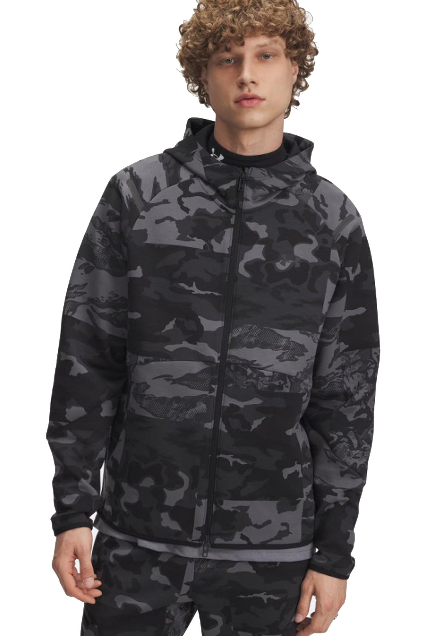 Felpa con cappuccio nero mimetico Unstoppable FLC Under Armour A25 77-6005683 00010001 UNDER ARMOUR 