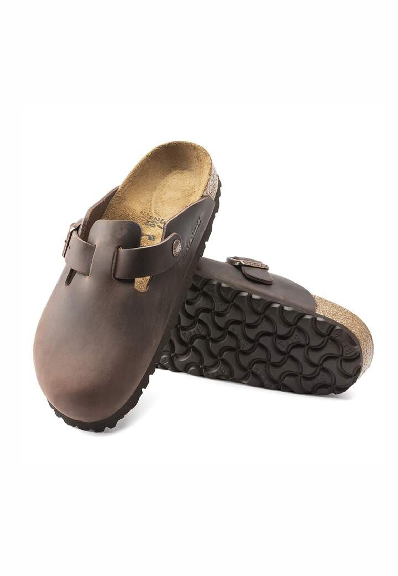 Ciabatte sandali marroni scuri pelle oliata Habana Birkenstock P26 860133 BI-C2 BIRKENSTOCK 