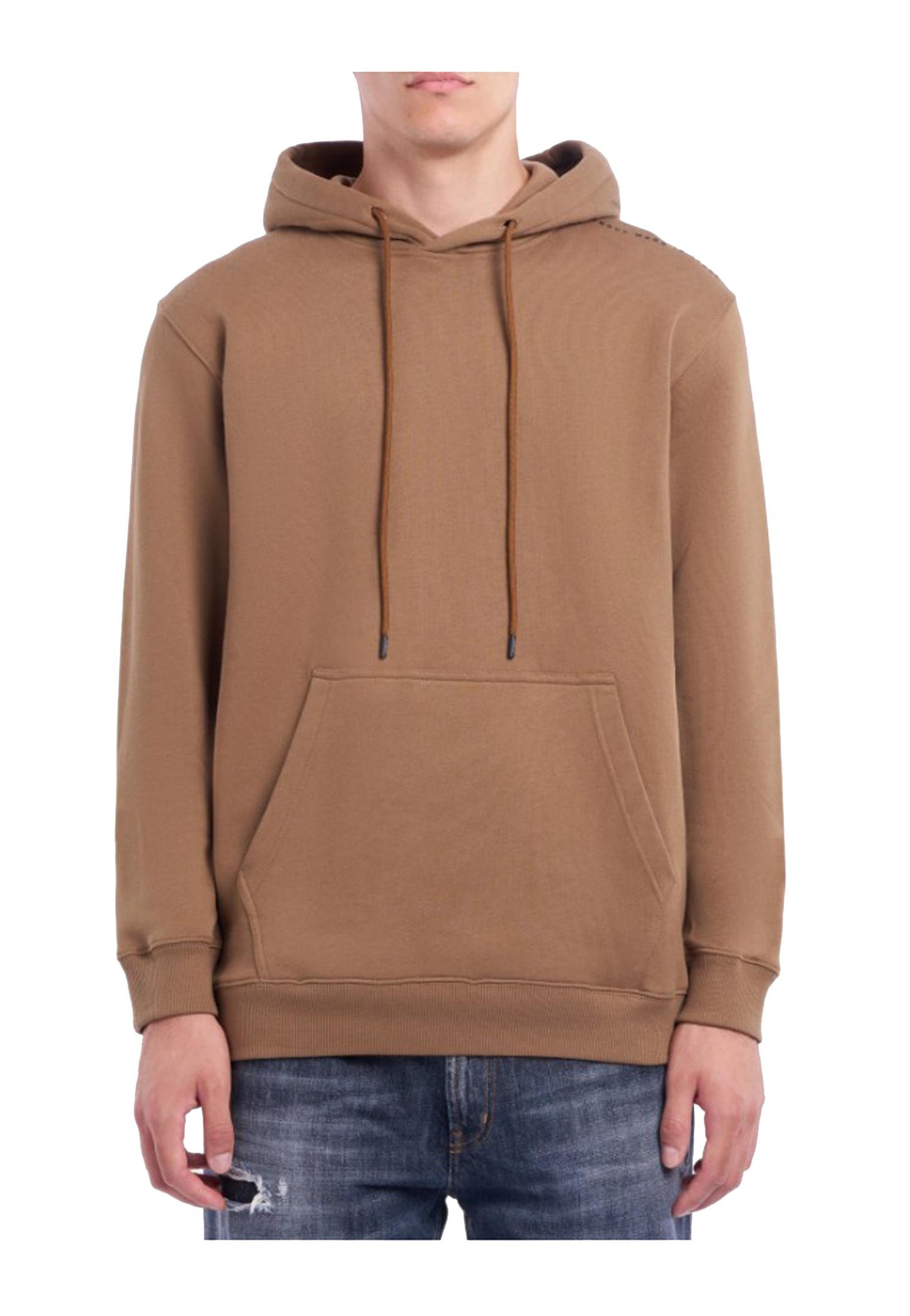 Felpa con cappuccio marrone cotone regular fit Dondup A25 UF649 KF0196U LP1033 DONDUP 