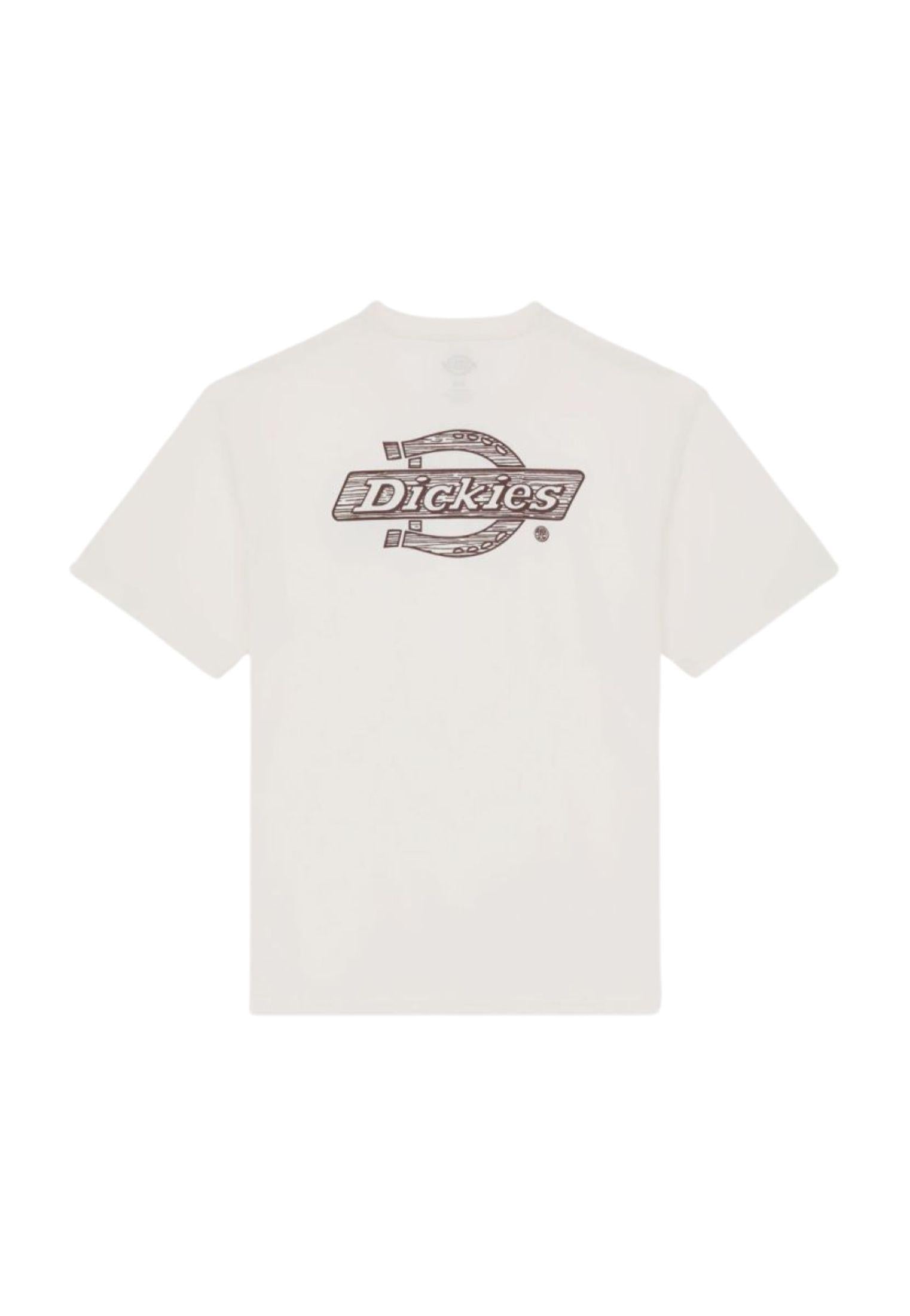 T-shirt beige Wood con logo Dickies P25 DK0A4ZATC481 DKC48DKC48 DICKIES 