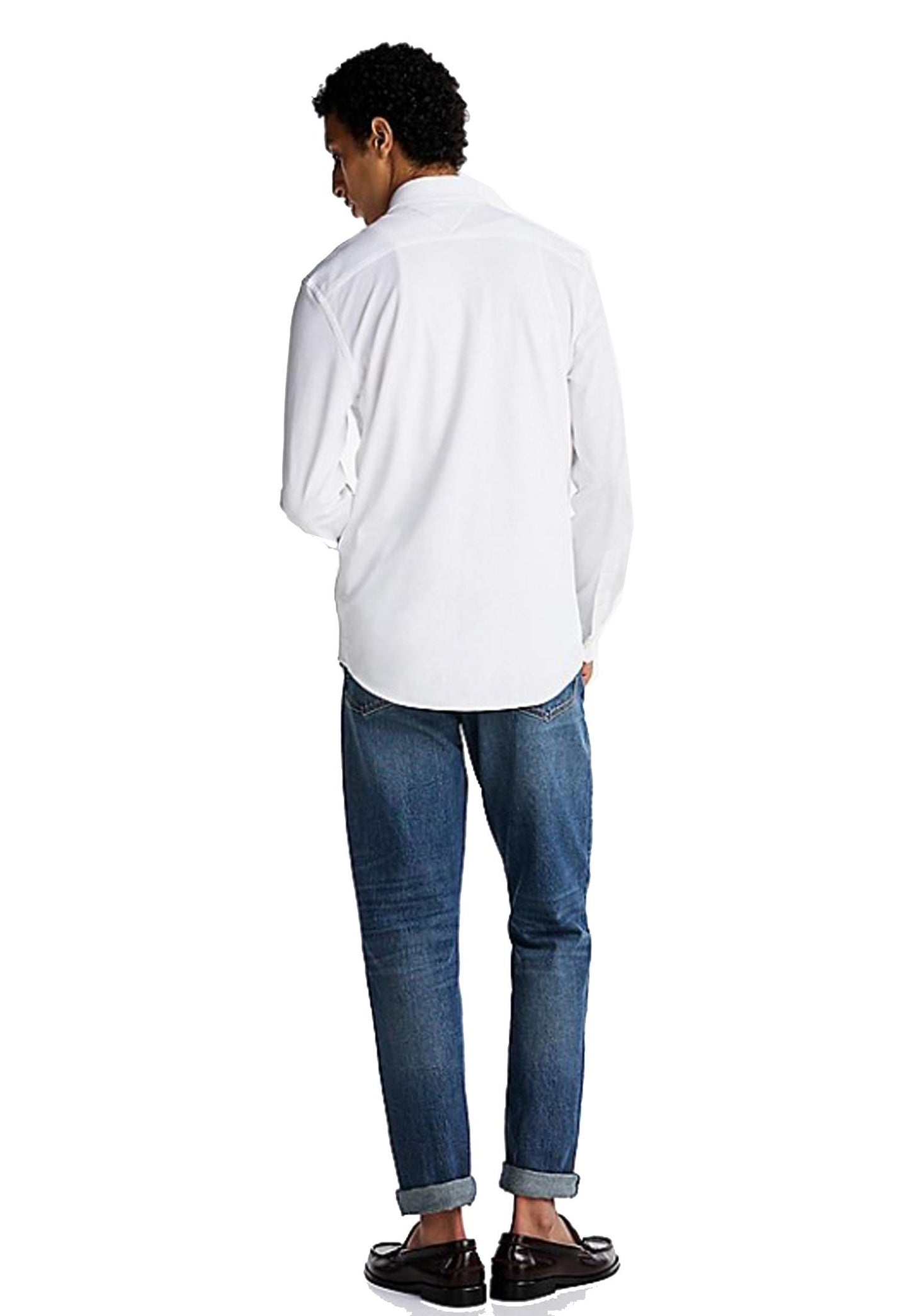 Camicia slim fit bianca cotone Tommy Hilfiger P25